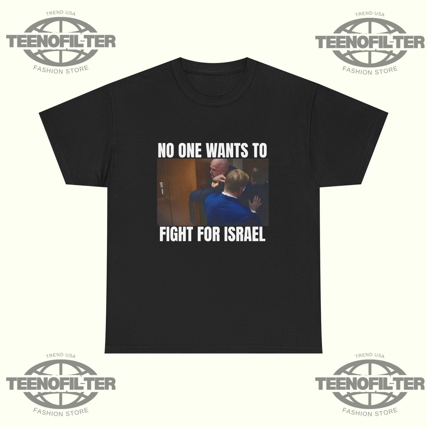 Brian McGinnis “No One Wants to Fight for Israel” Political Quote T-Shirt – Viral Statement Graphic Tee - Tee No Filter