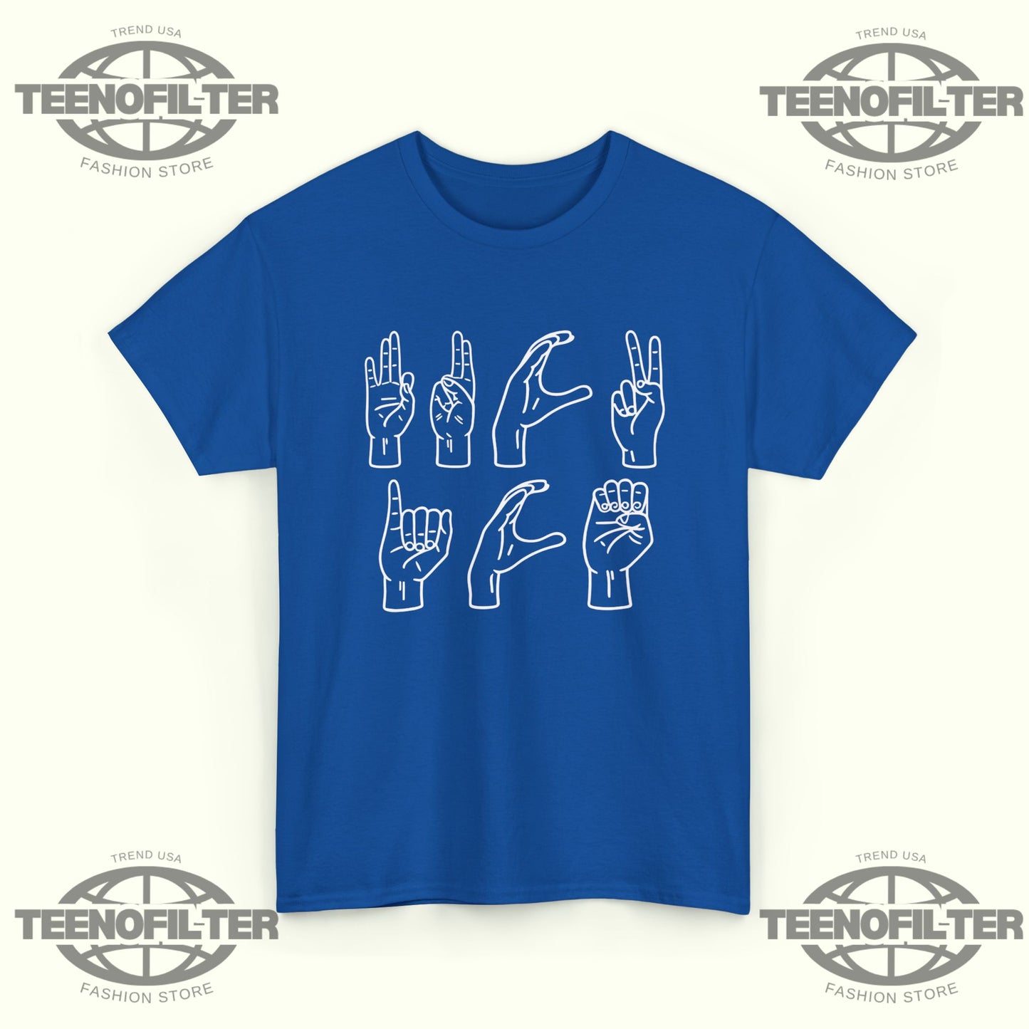 Hand Sign Language Fuck ICE T-Shirt - Tee No Filter
