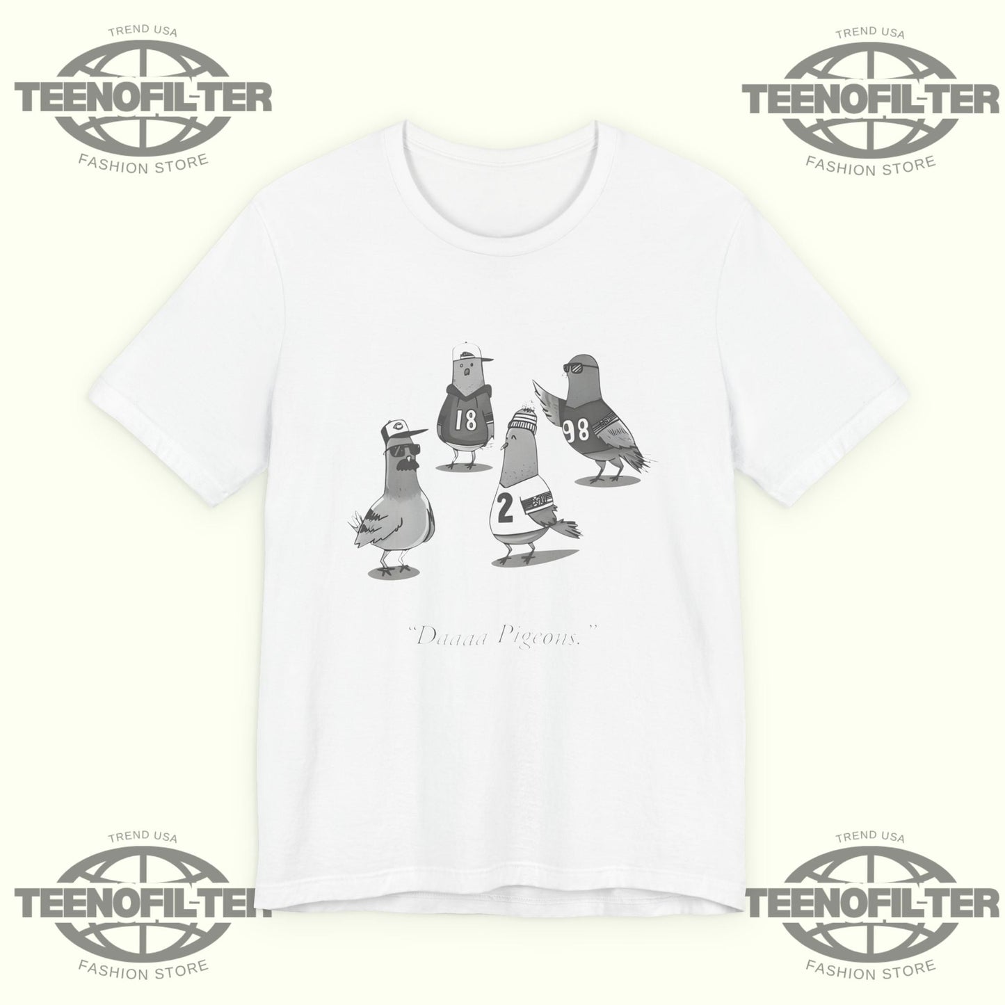 Chicago Bears Daaaa Pigeons T-Shirt Printify