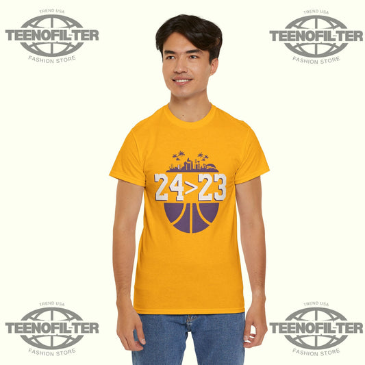 Los Angeles Lakers 24 Over 23 T-Shirt Printify