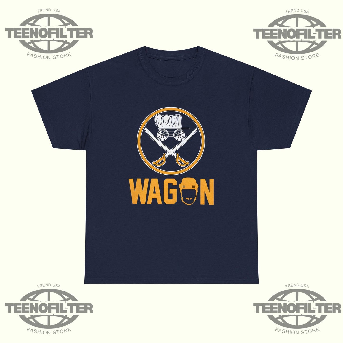 Wagon Buffalo Sabres T-Shirt – Ride the Wagon, Show Your Sabres Pride Printify