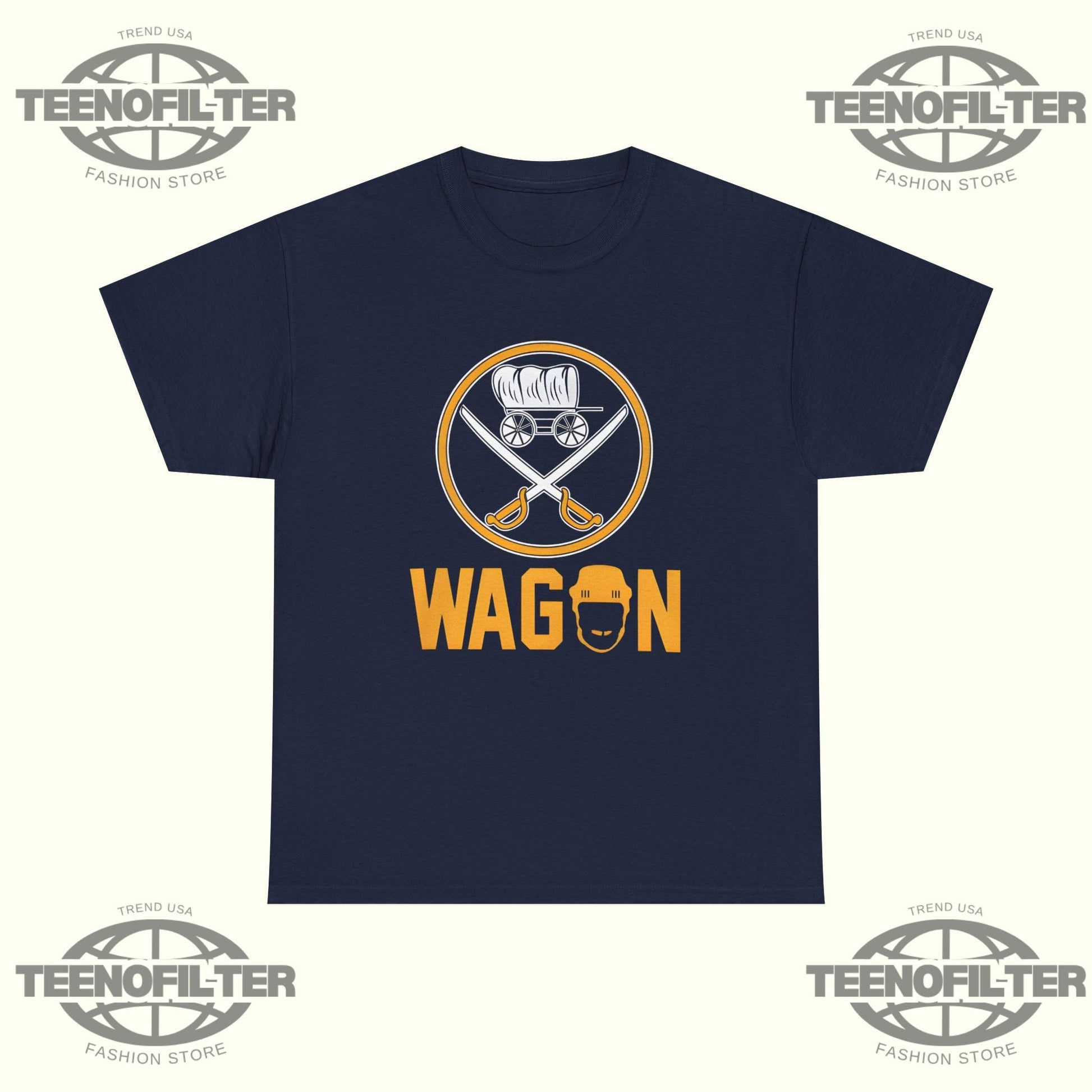 Wagon Buffalo Sabres T-Shirt – Ride the Wagon, Show Your Sabres Pride Printify