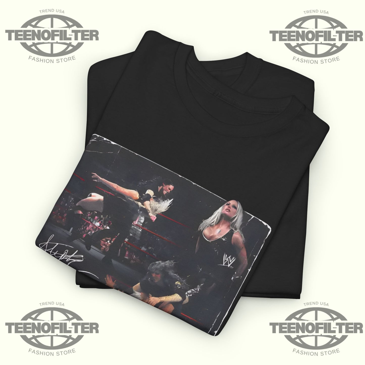 Stephanie McMahon vs Trish Stratus No Way Out 25th Anniversary T-Shirt - Tee No Filter