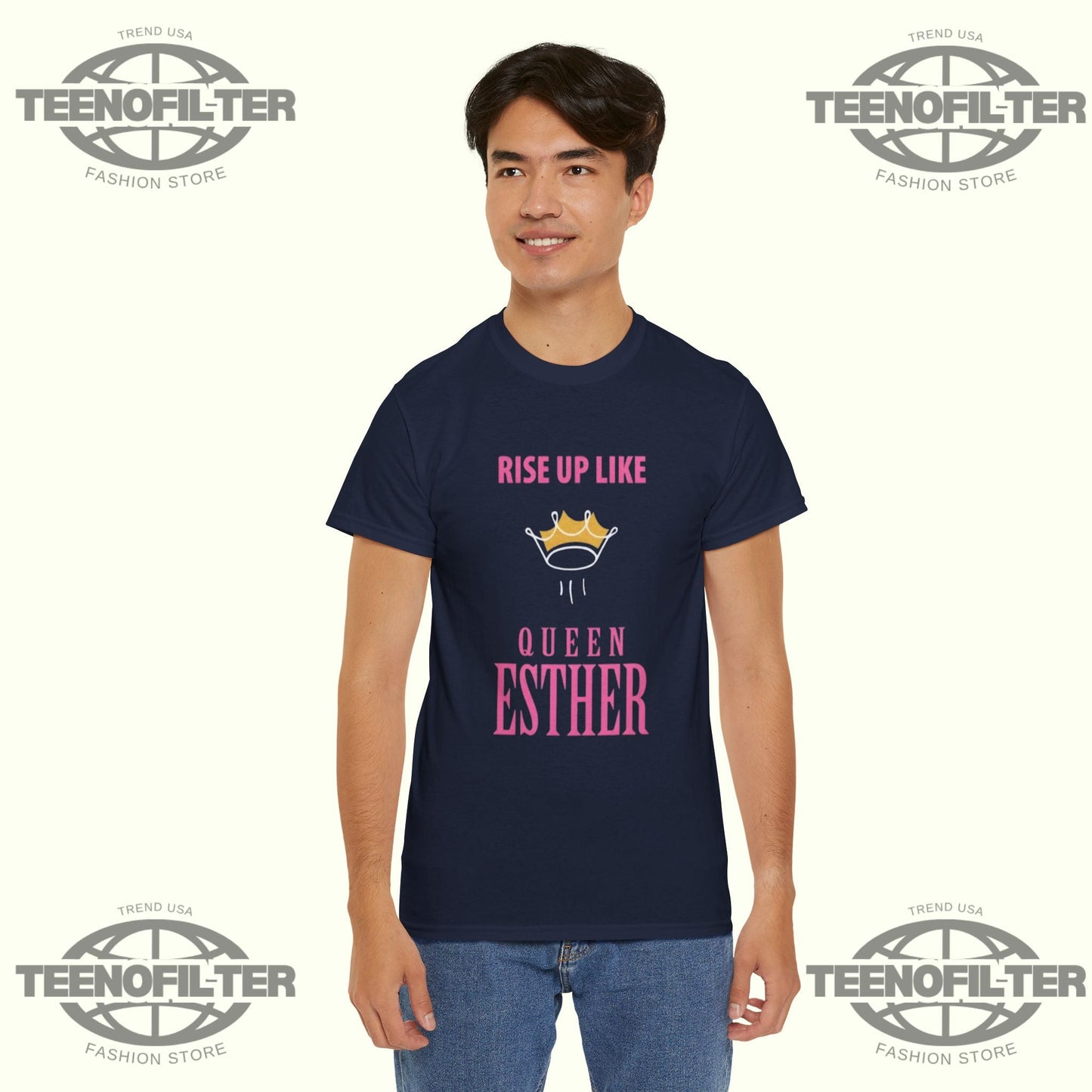 Rise Up Like Queen Esther T-Shirt – Inspirational Christian Faith Tee Printify