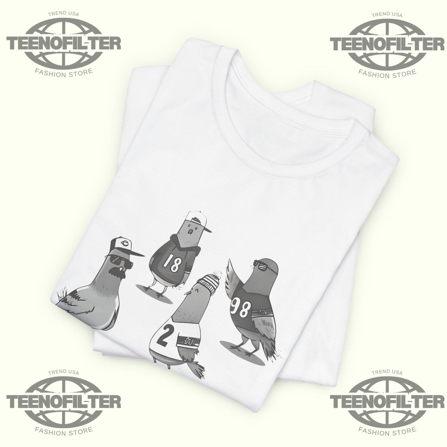 Chicago Bears Daaaa Pigeons T-Shirt Printify