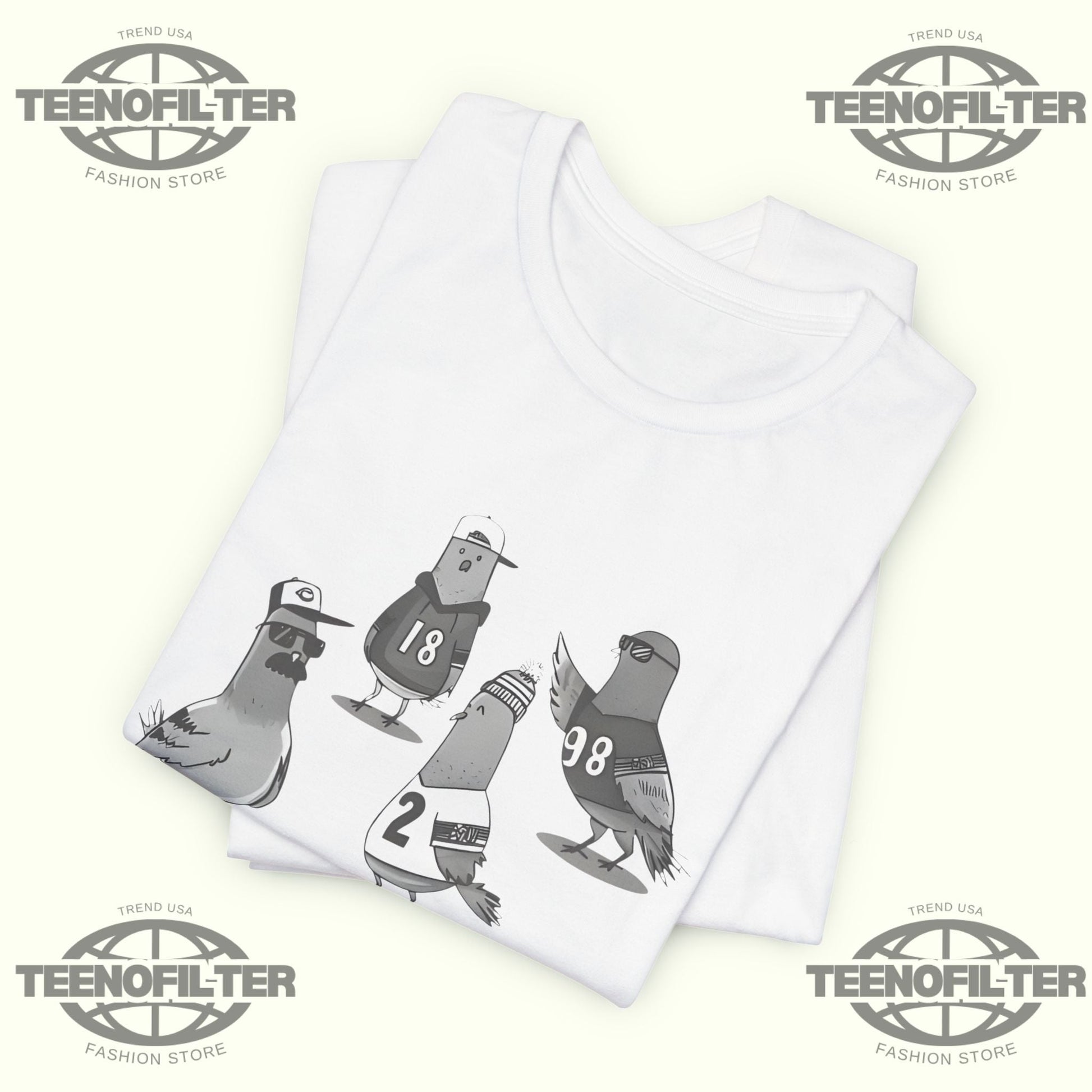 Chicago Bears Daaaa Pigeons T-Shirt Printify