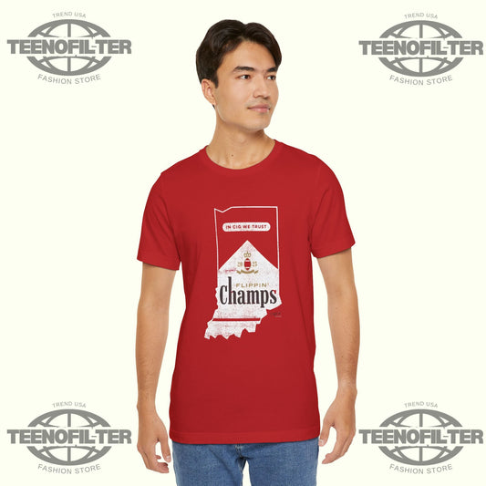 Flippin Champs Indiana College Football Fans T-Shirt Printify