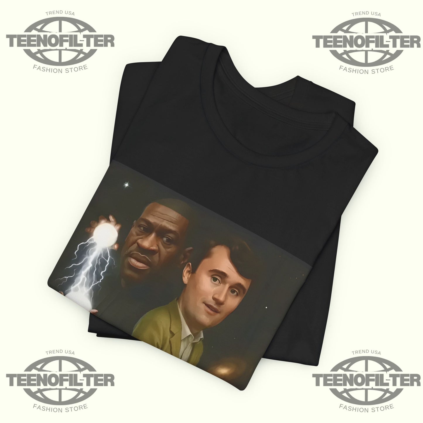 George Floyd And Charlie Kirk Wizard T-Shirt Printify