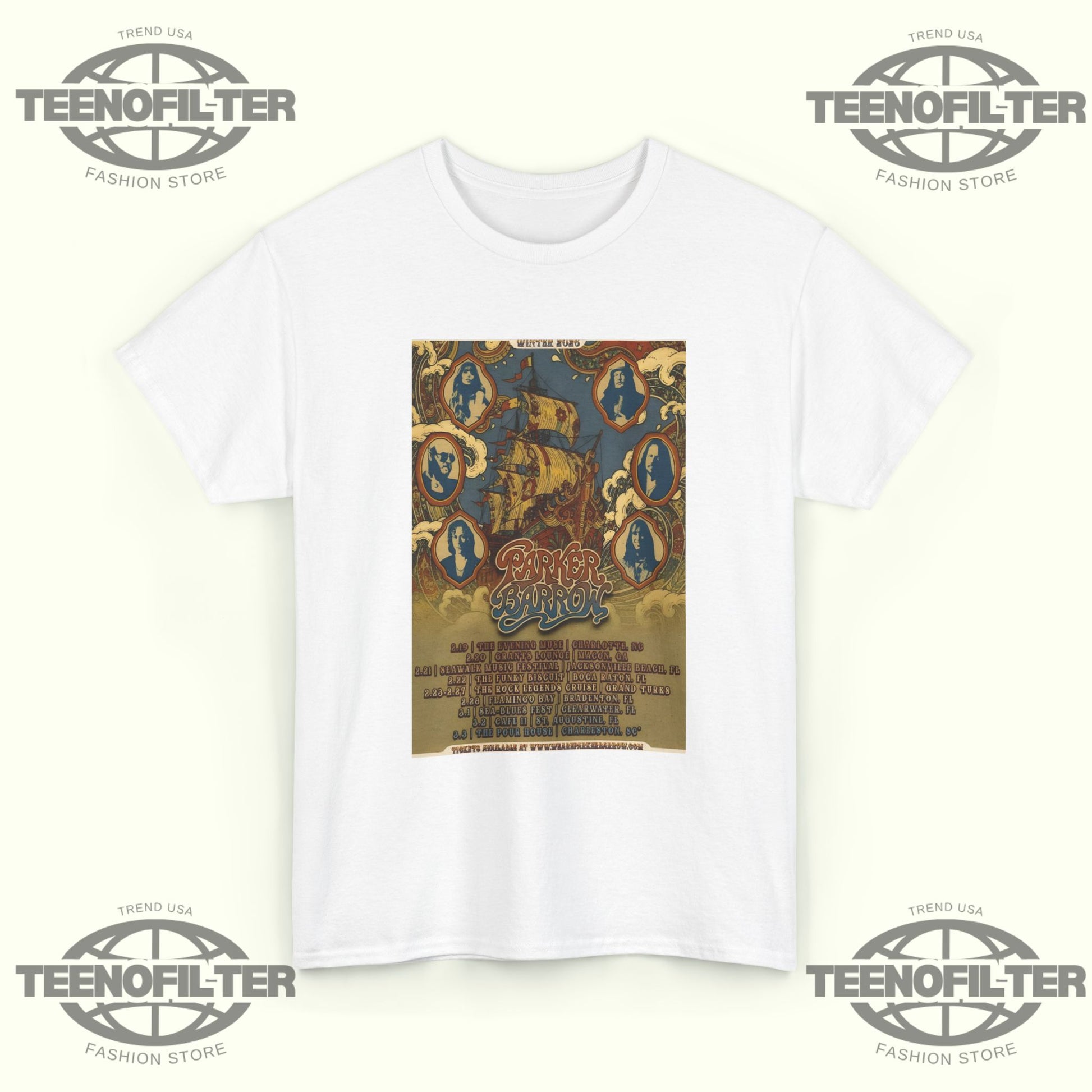 Parker Barrow Poster Winter Tour 26 T-Shirt - Tee No Filter