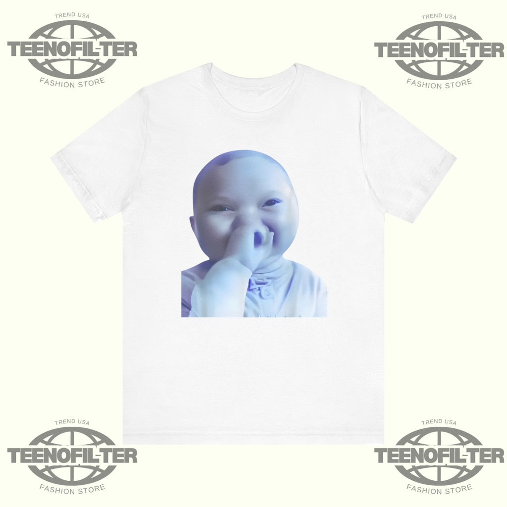 AI Baby Holding Laugh Meme Viral Trend T-Shirt
