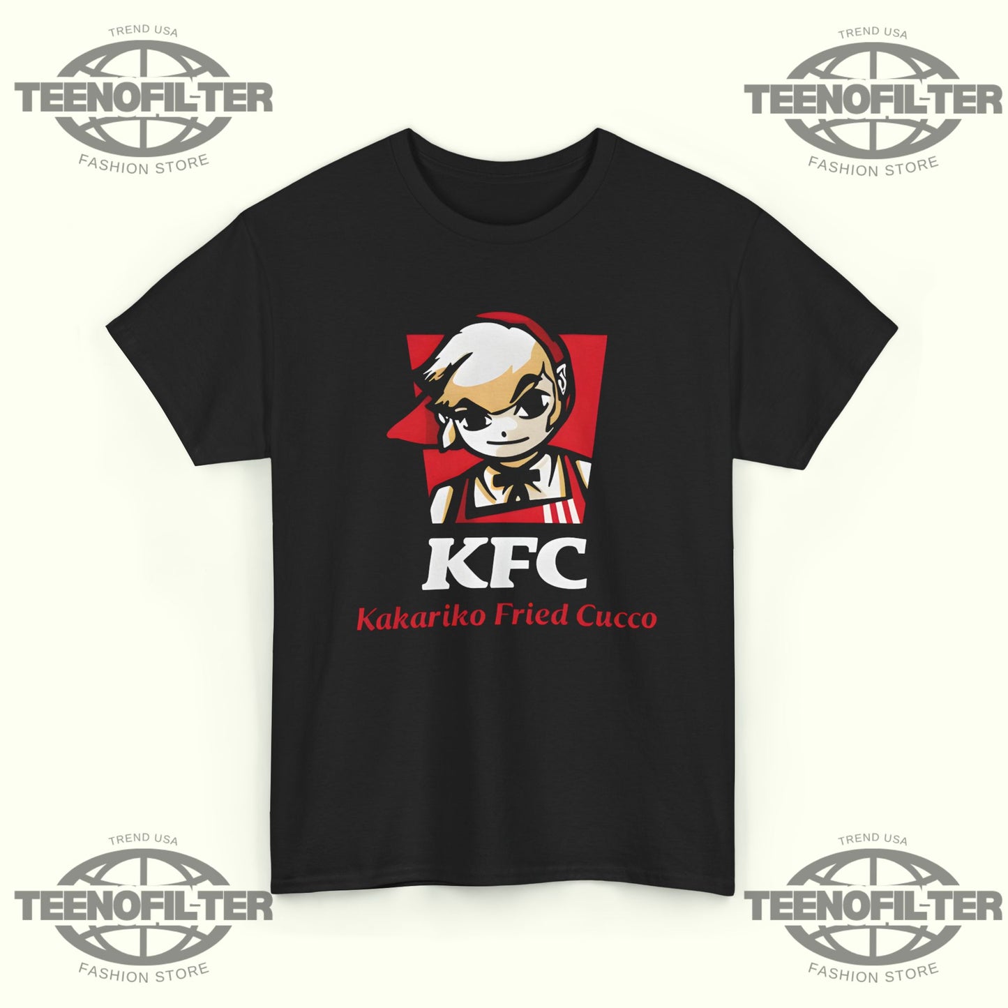 Funny Fried Village Chicken T-Shirt – Viral Gaming Parody Meme Tee with Fast-Food Style Design - Tee No Filter