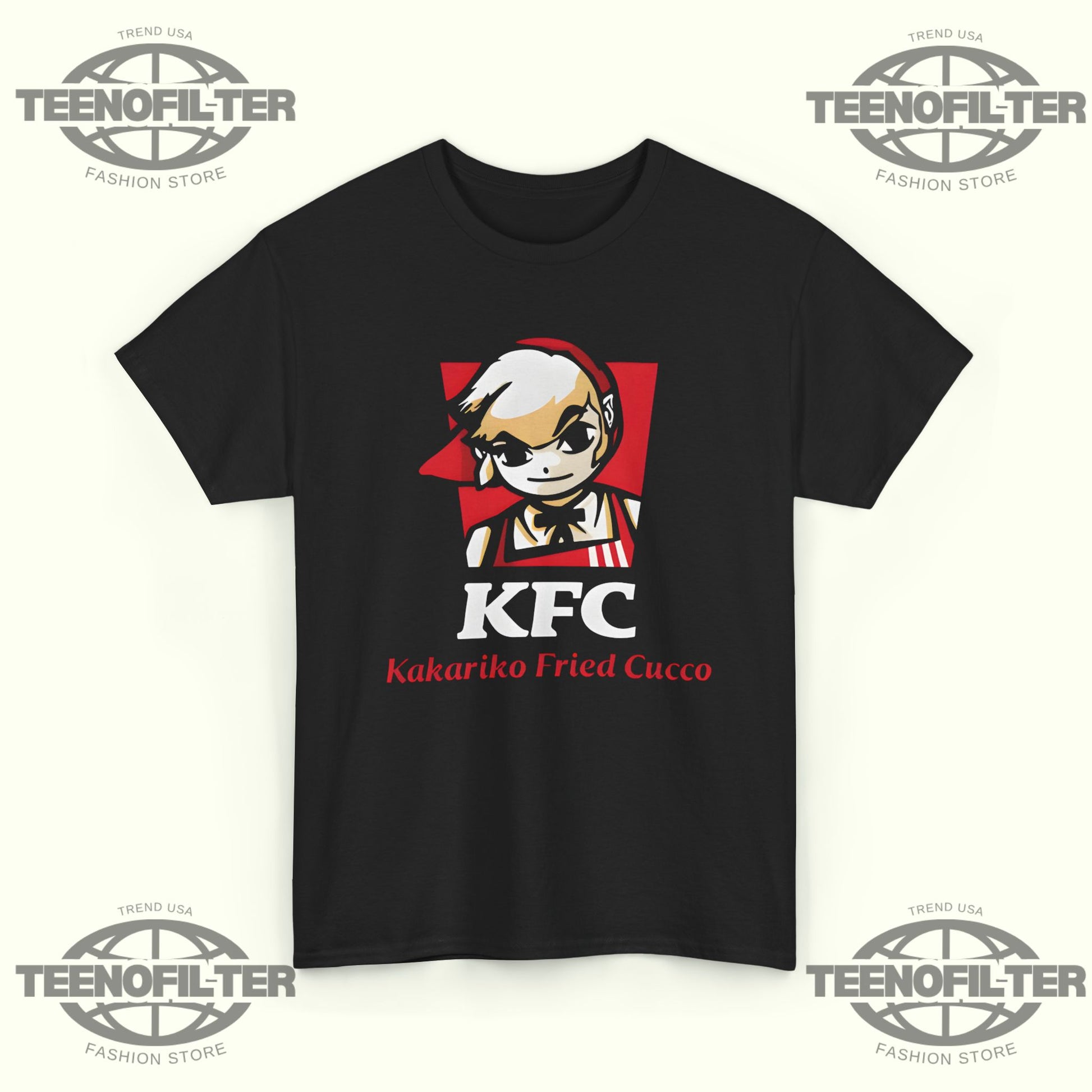 Funny Fried Village Chicken T-Shirt – Viral Gaming Parody Meme Tee with Fast-Food Style Design - Tee No Filter