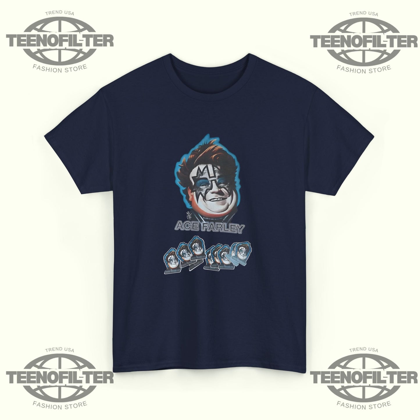 Funny Fat Ace Frehley KISS Legend T-Shirt – Tee for Rock Fans Who Love Iconic Guitar Gods Printify