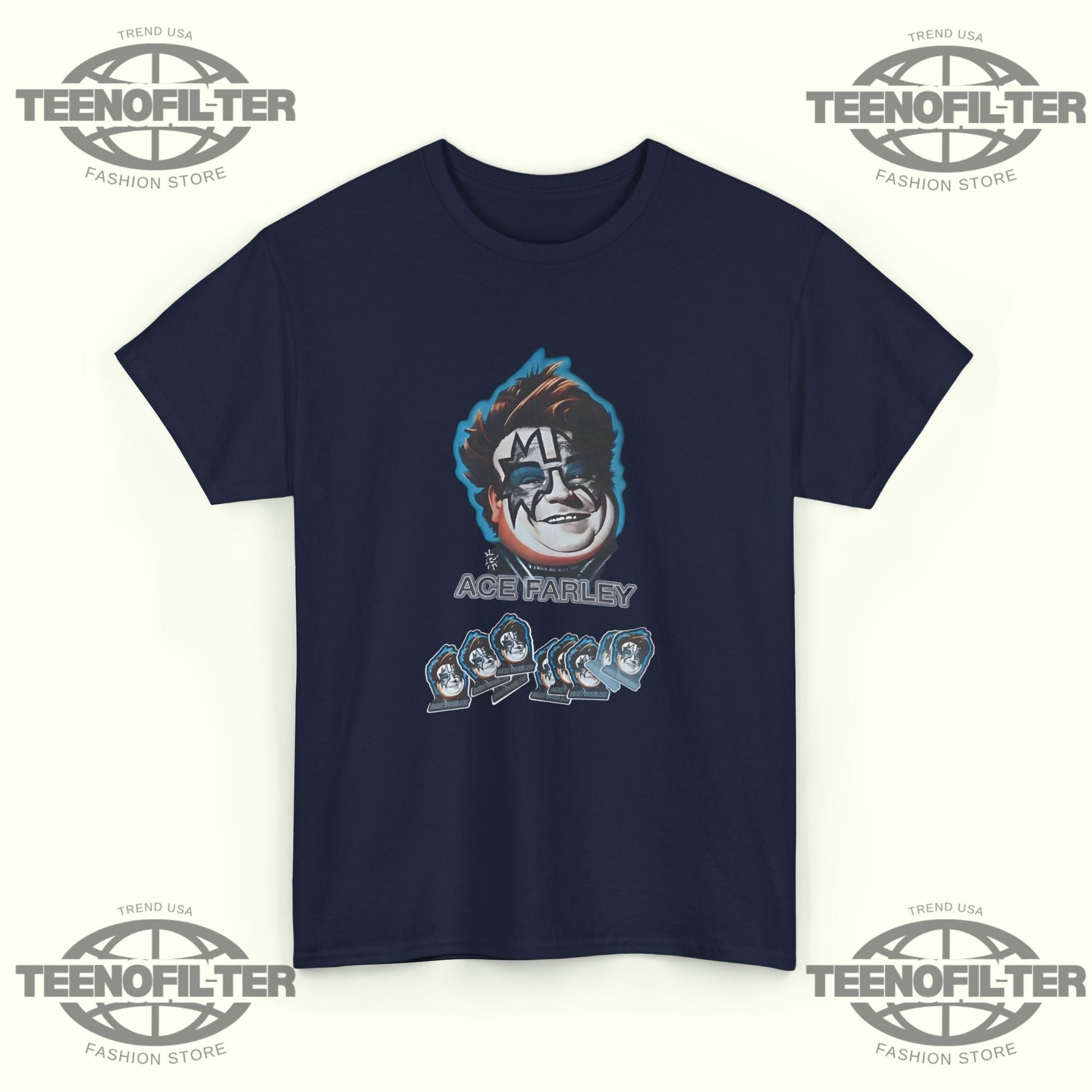 Funny Fat Ace Frehley KISS Legend T-Shirt – Tee for Rock Fans Who Love Iconic Guitar Gods Printify