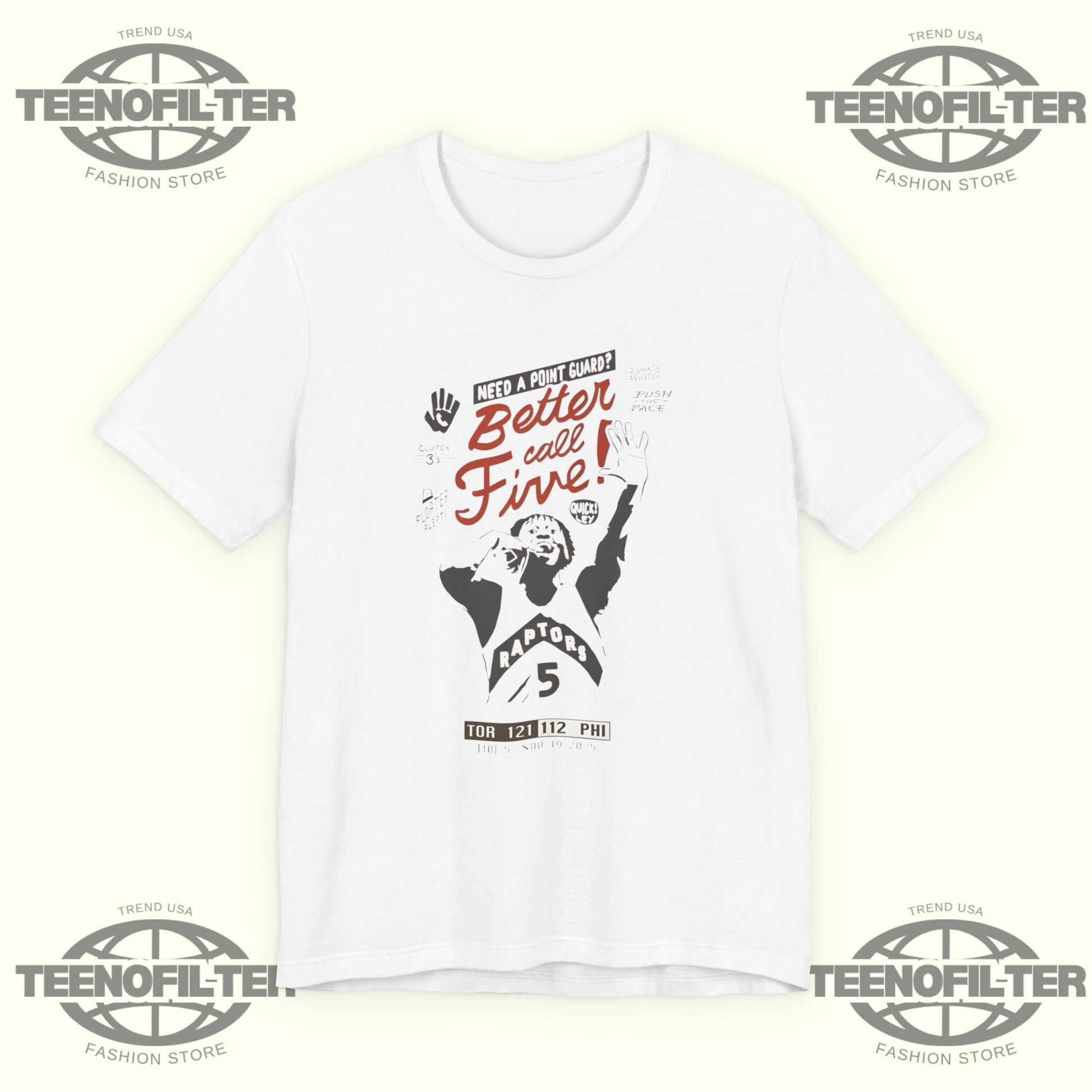 Raptors Better Call Five Immanuel Quickley T-shirt Printify