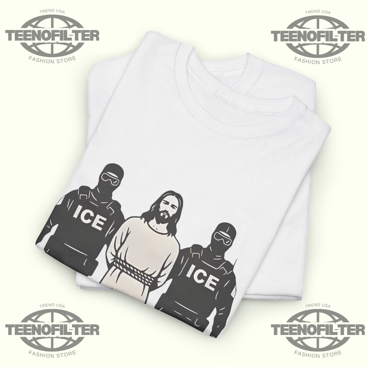 Anti-ICE Jesus Arrested T-shirt - Tee No Filter