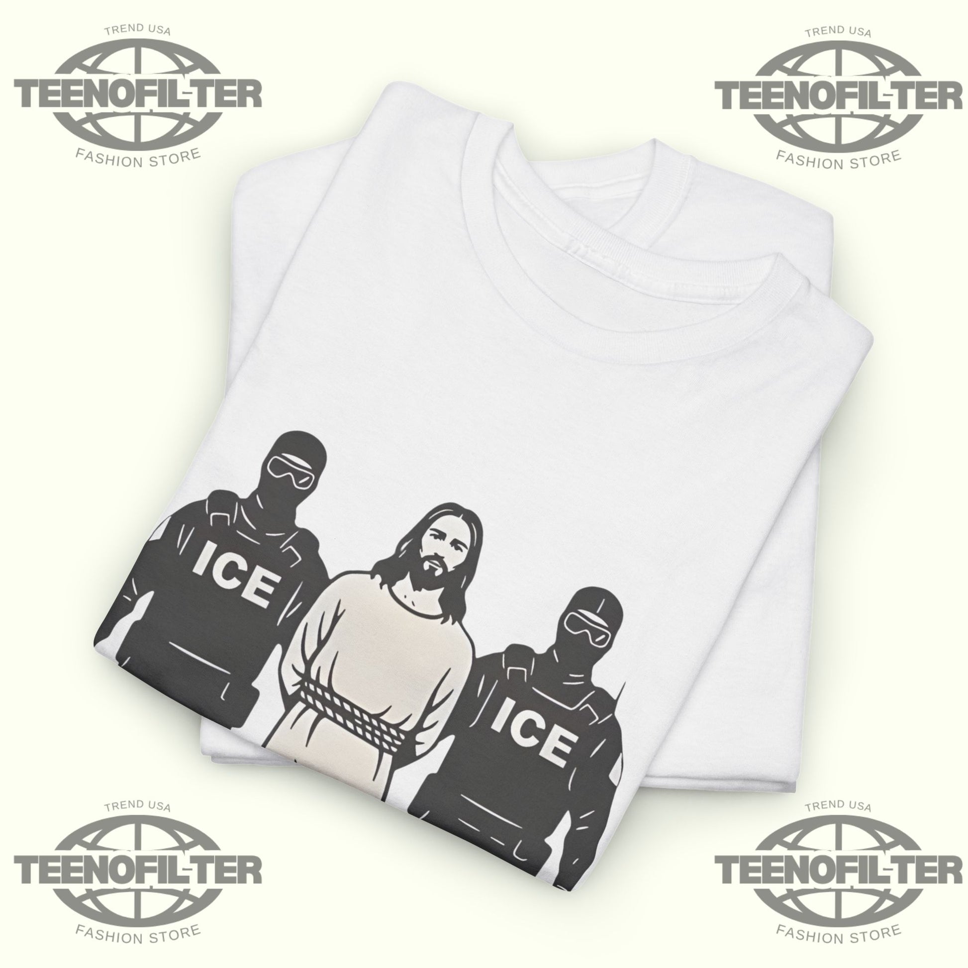 Anti-ICE Jesus Arrested T-shirt - Tee No Filter