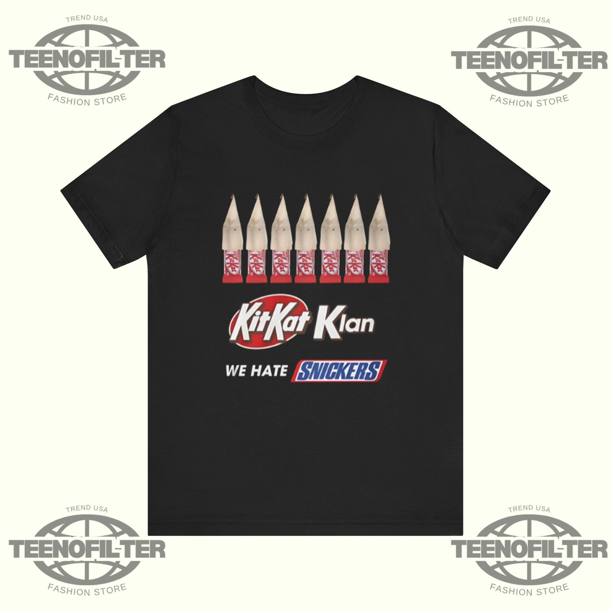 Kit Kat Klan We Hate Snickers T-Shirt Printify