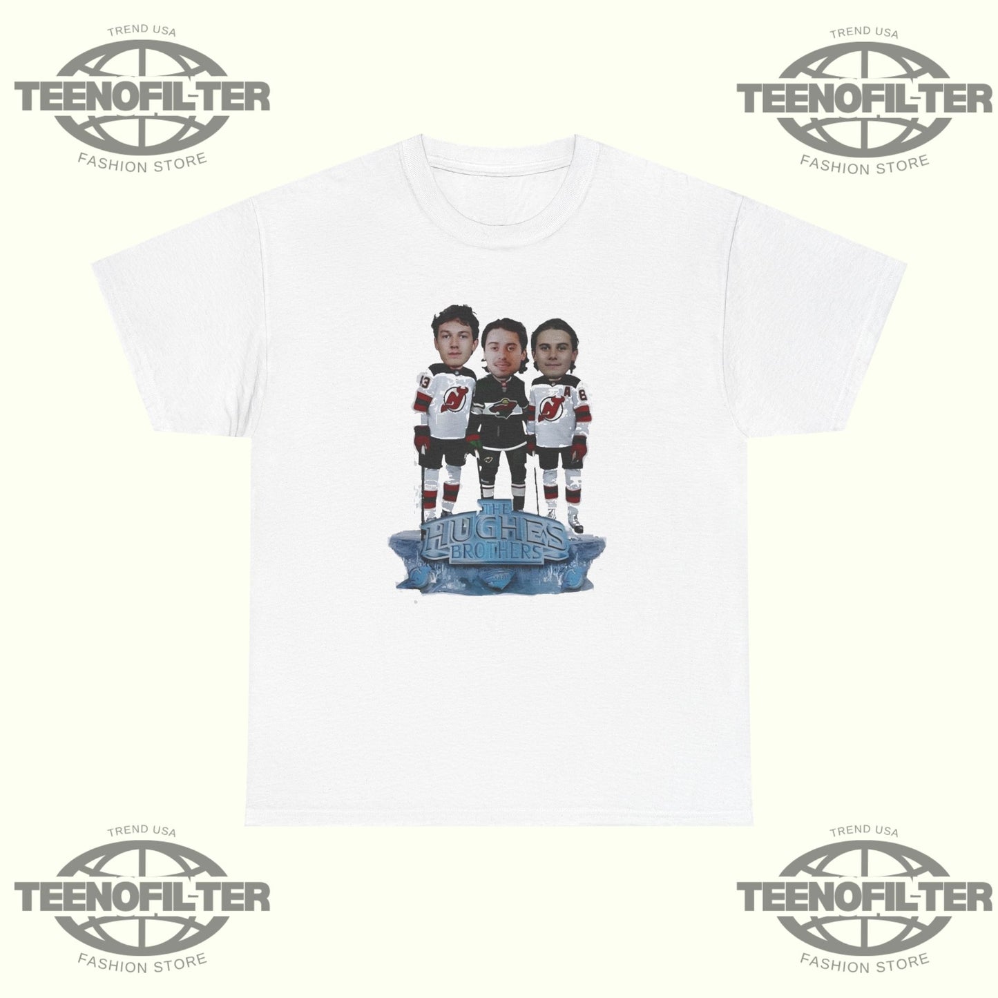 Jack Hughes Luke Hughes Quinn Hughes The Hughes Bowl caricature T-Shirt - Tee No Filter