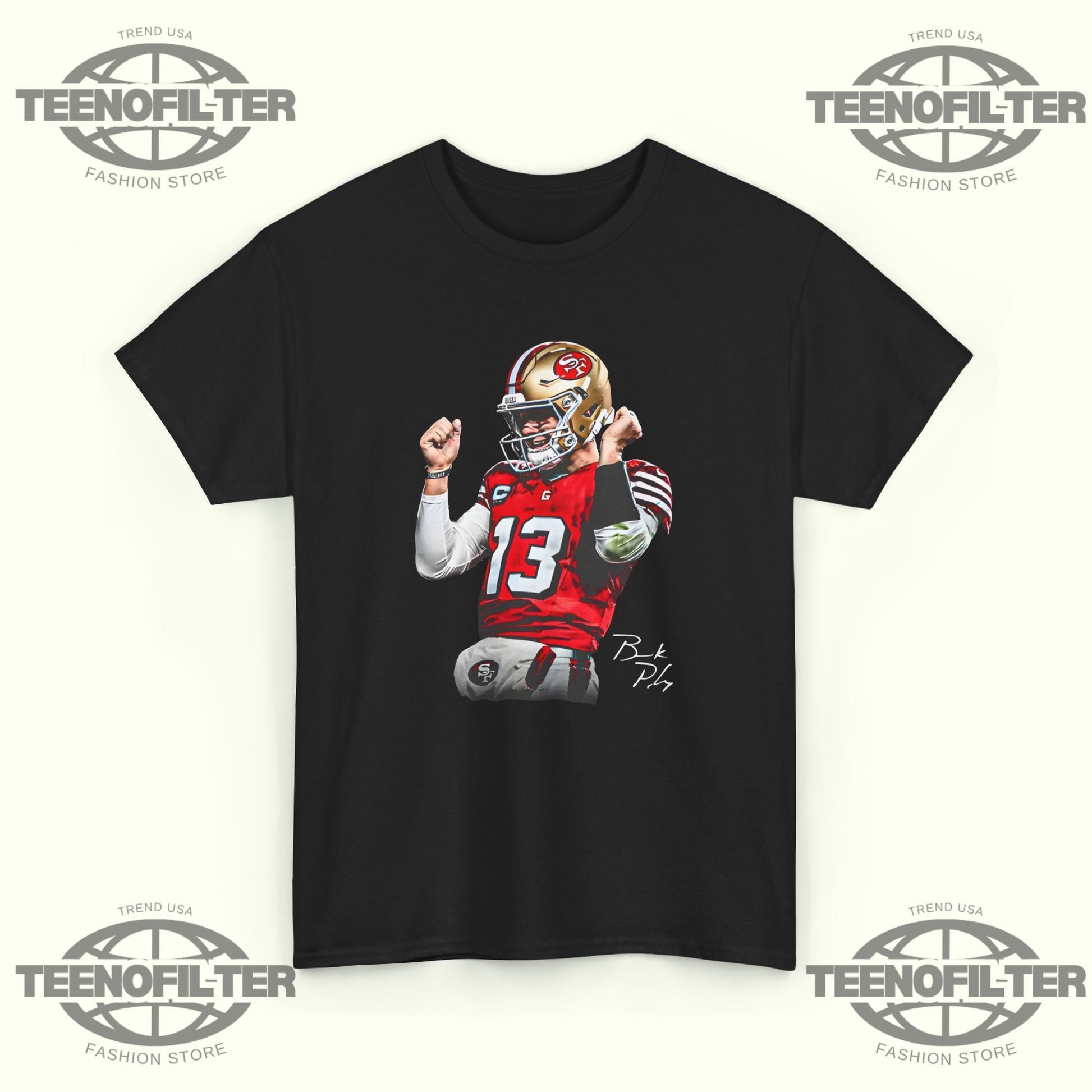 Brock Purdy Dougie T-Shirt – Viral 49ers Fan Tee Inspired by Brock Purdy’s Iconic Swagger Printify