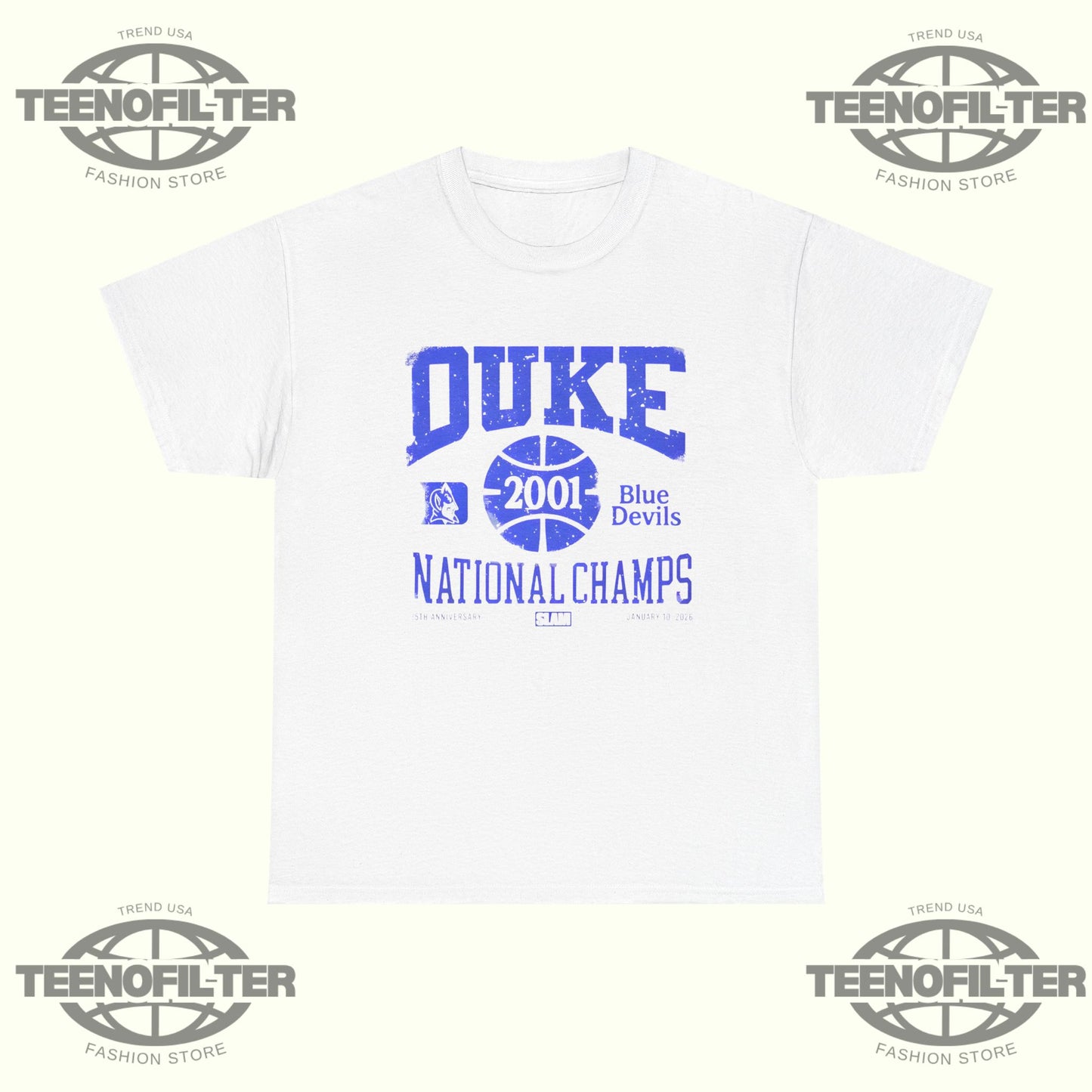 Duke Blue Devils 2001 National Champions T-Shirt – Iconic NCAA Basketball Legacy Tee - Tee No Filter