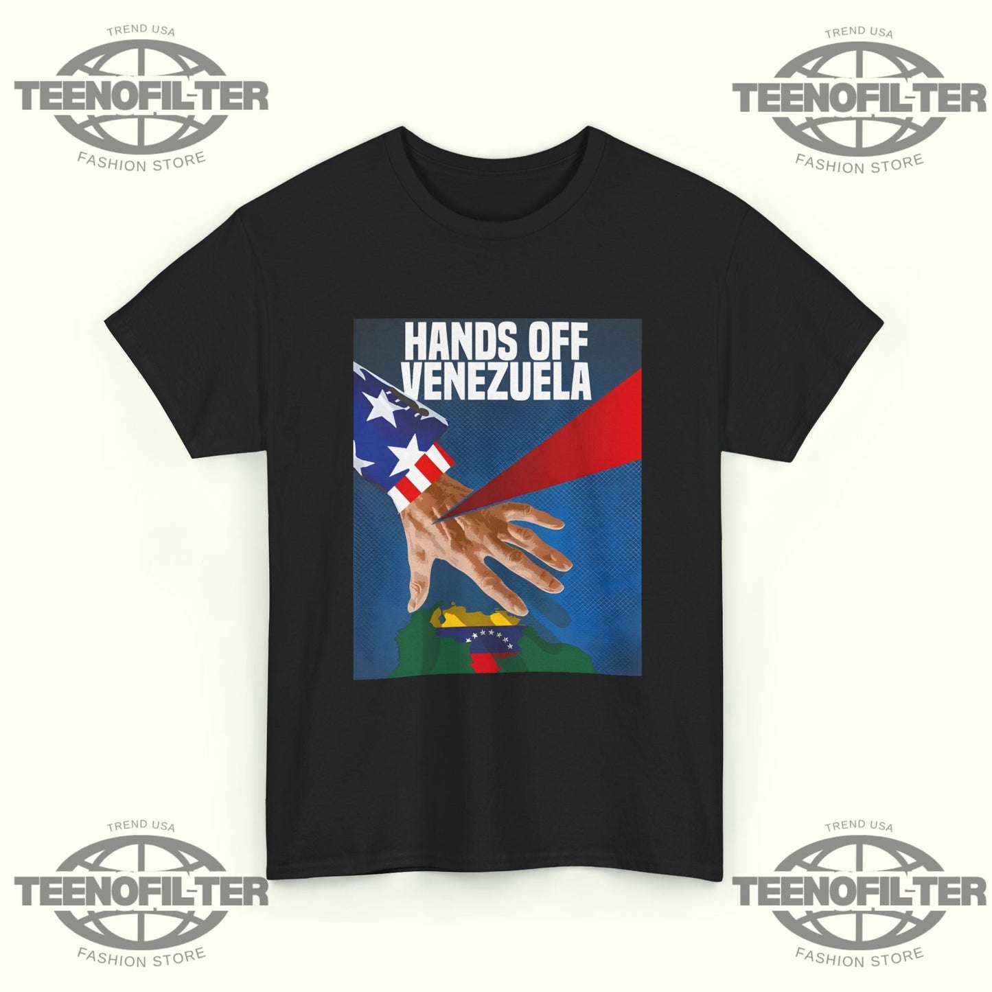 Hands Off Venezuela! Down With U.S. Imperialism T-Shirt Printify