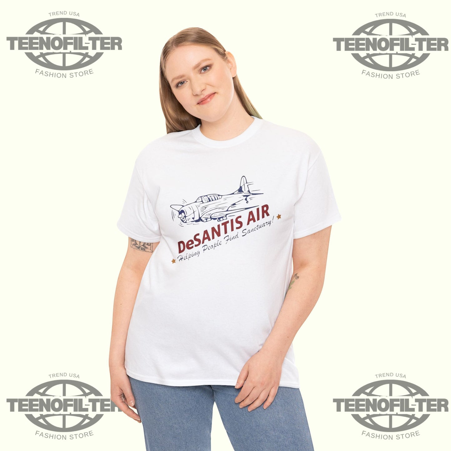 DeSantis Air Helping People Find Sanctuary T-Shirt - Tee No Filter