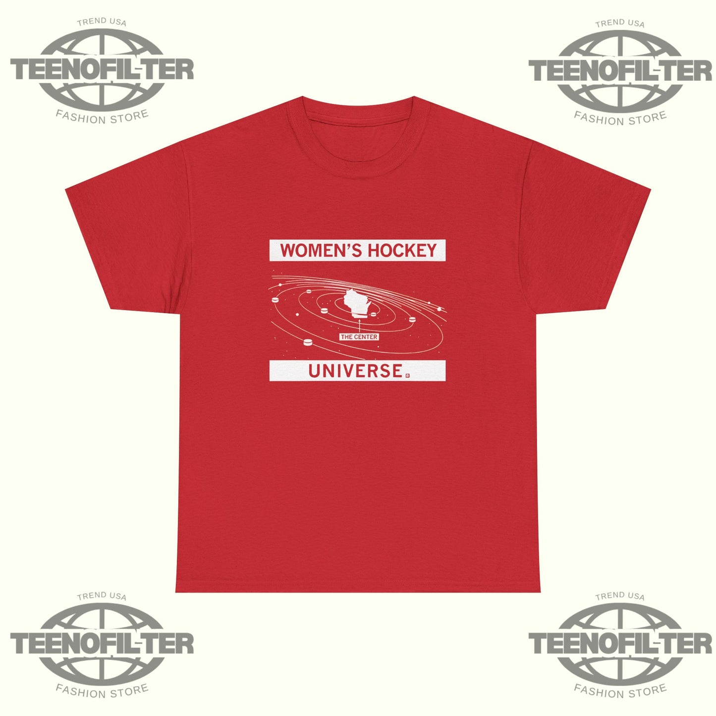 Women’s Hockey Universe T-Shirt – Wisconsin Women’s Hockey Pride Fan Tee - Tee No Filter