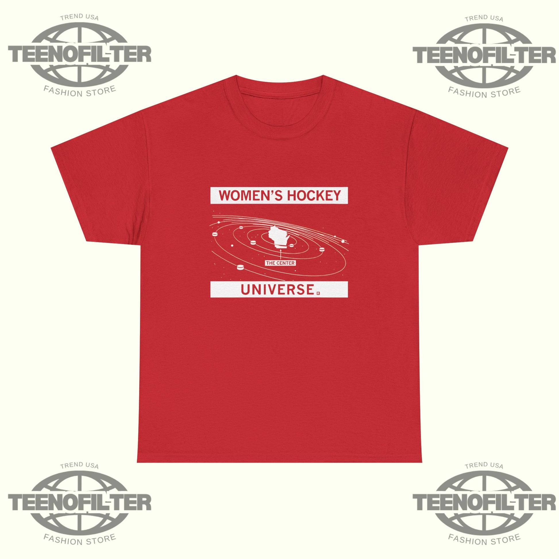 Women’s Hockey Universe T-Shirt – Wisconsin Women’s Hockey Pride Fan Tee - Tee No Filter