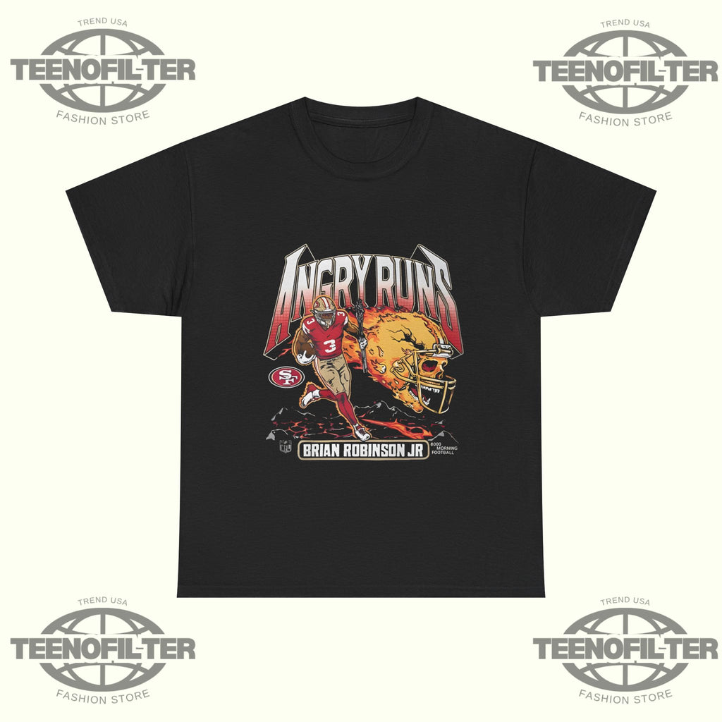 Angry Runs Brian Robinson Jr. Football T-shirt