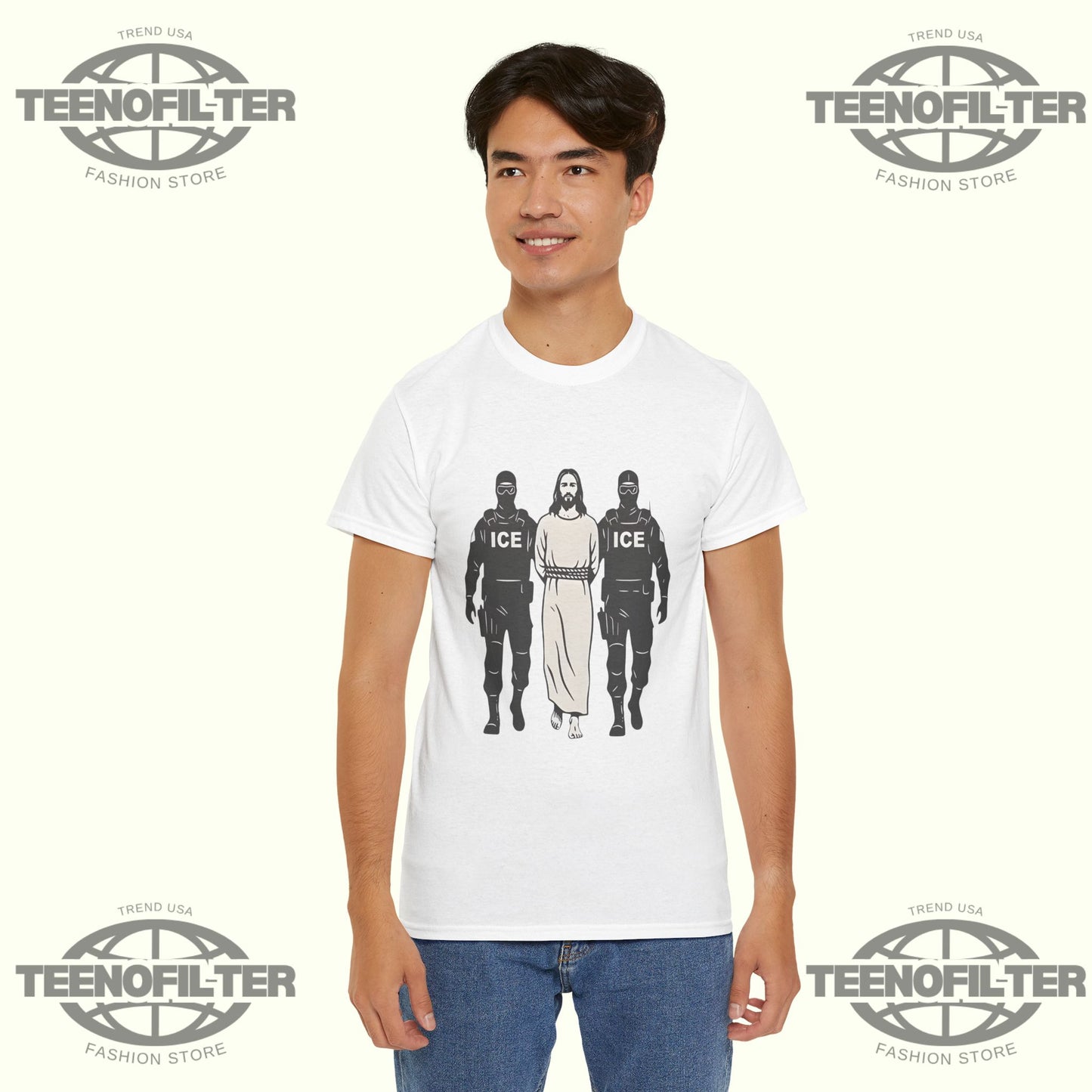 Anti-ICE Jesus Arrested T-shirt - Tee No Filter