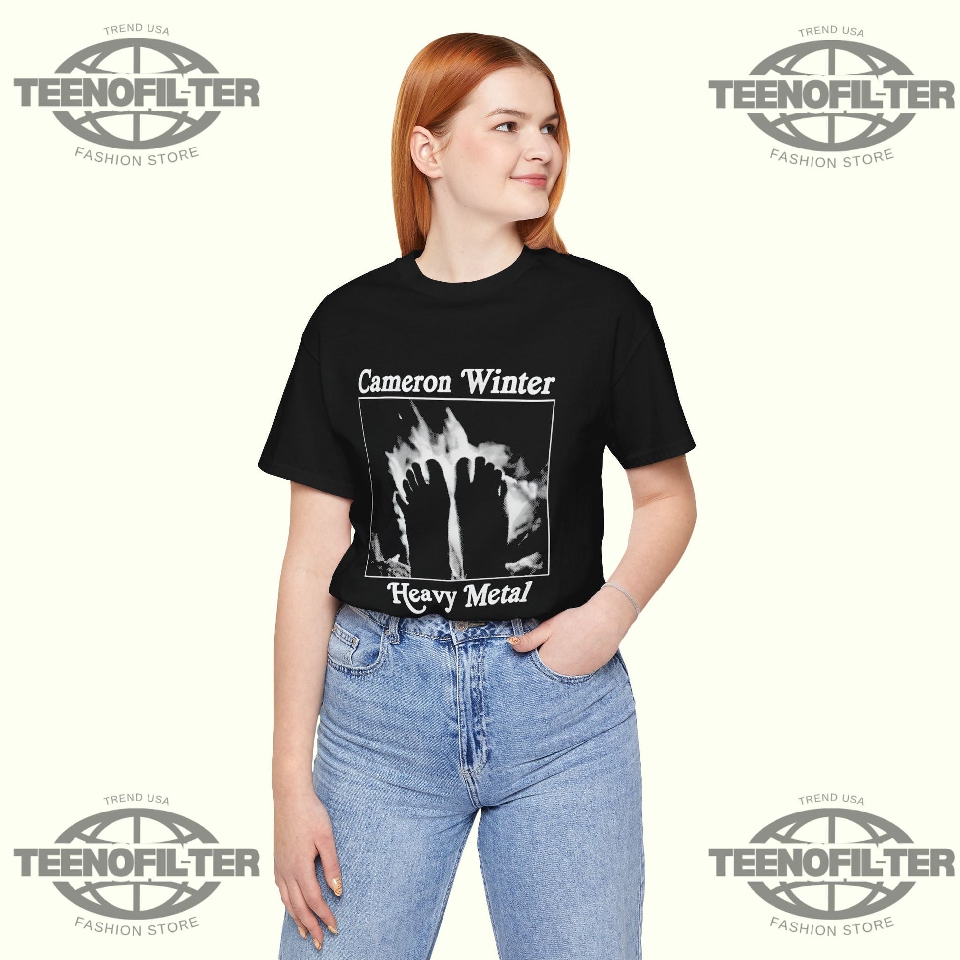 Cameron Winter Heavy Metal T-Shirt Printify