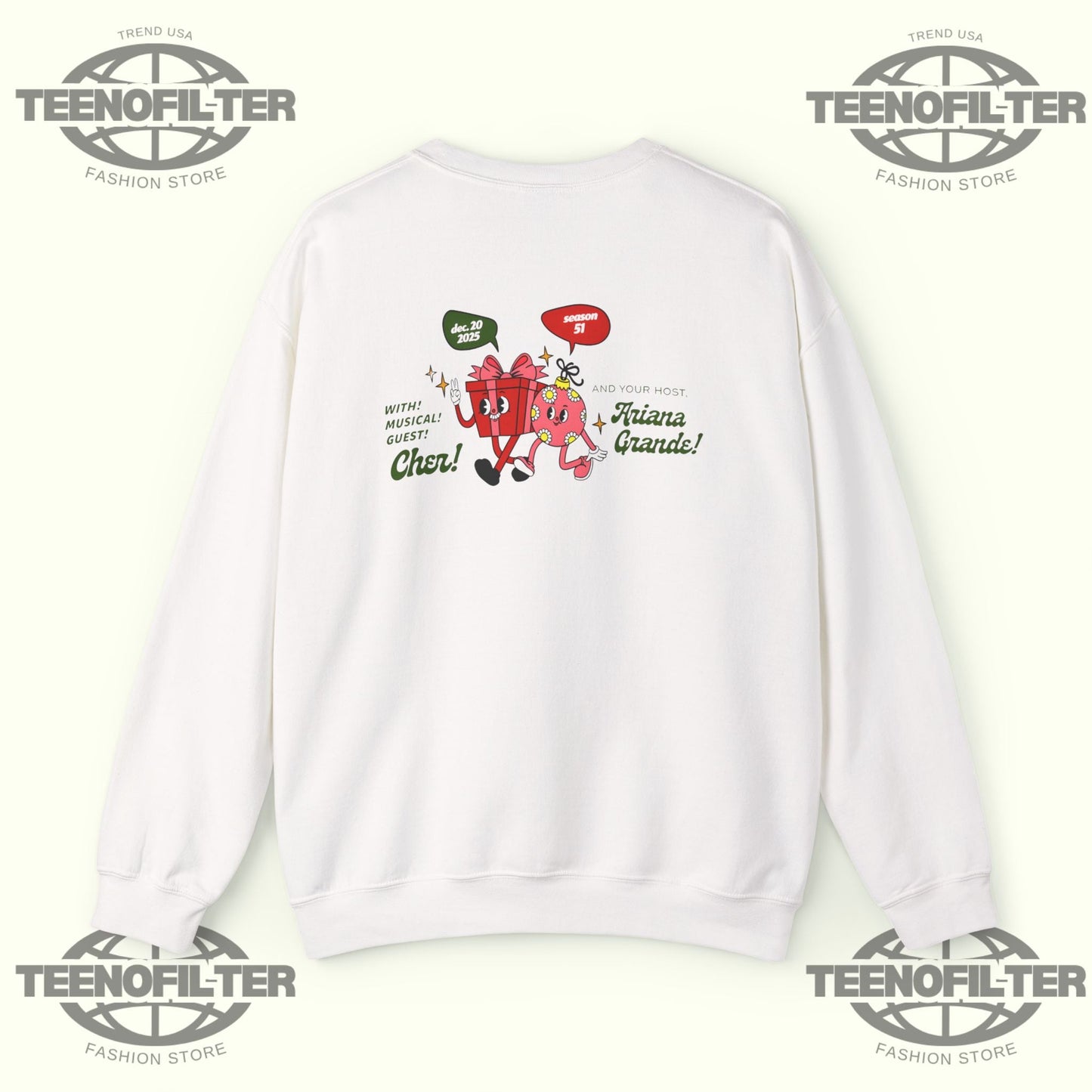 With Musical Guest Cher And Your Host Ariana Grande Sweatshirt Printify