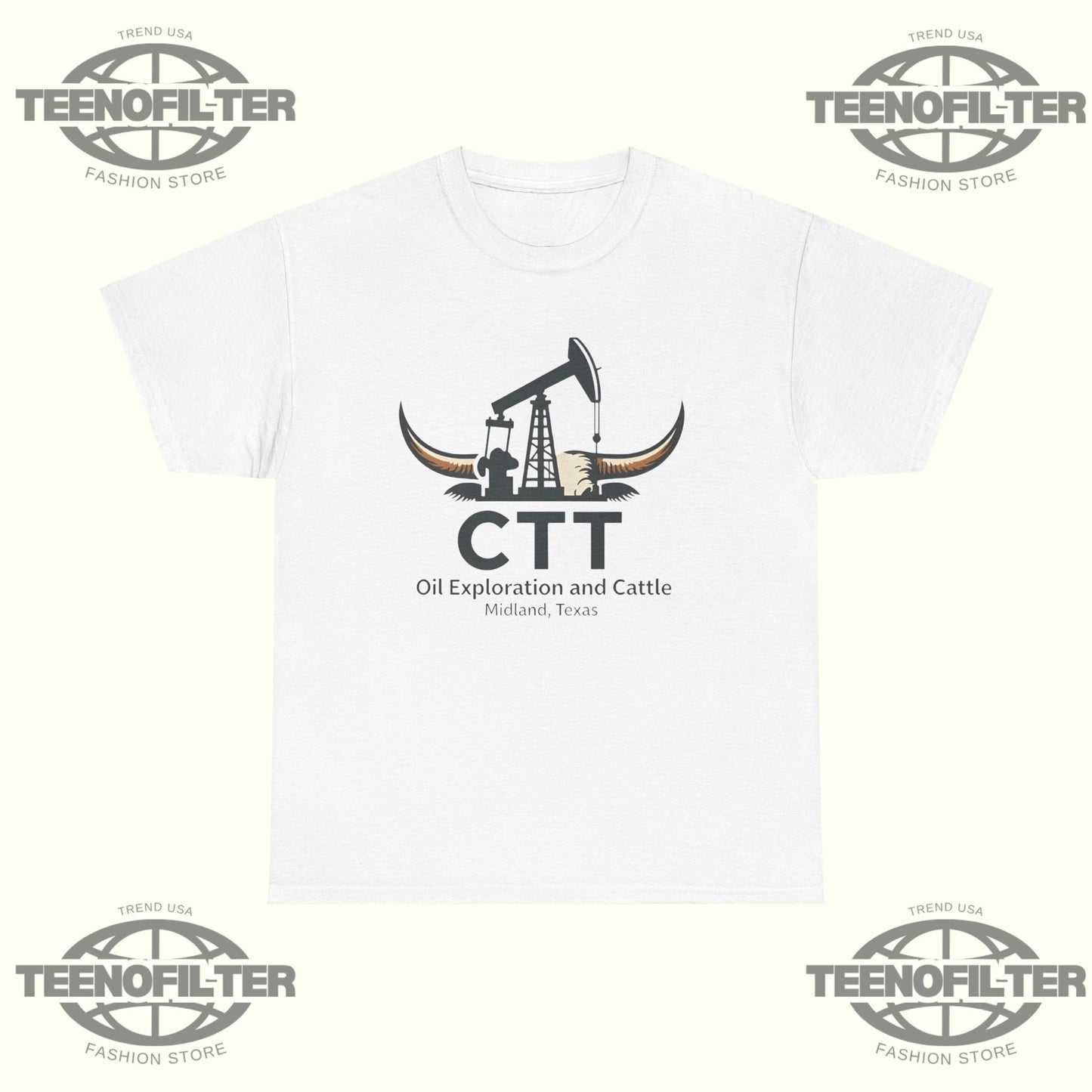 Ctt Oil Exploration and Cattle Midland Texas T-Shirt - Tee No Filter