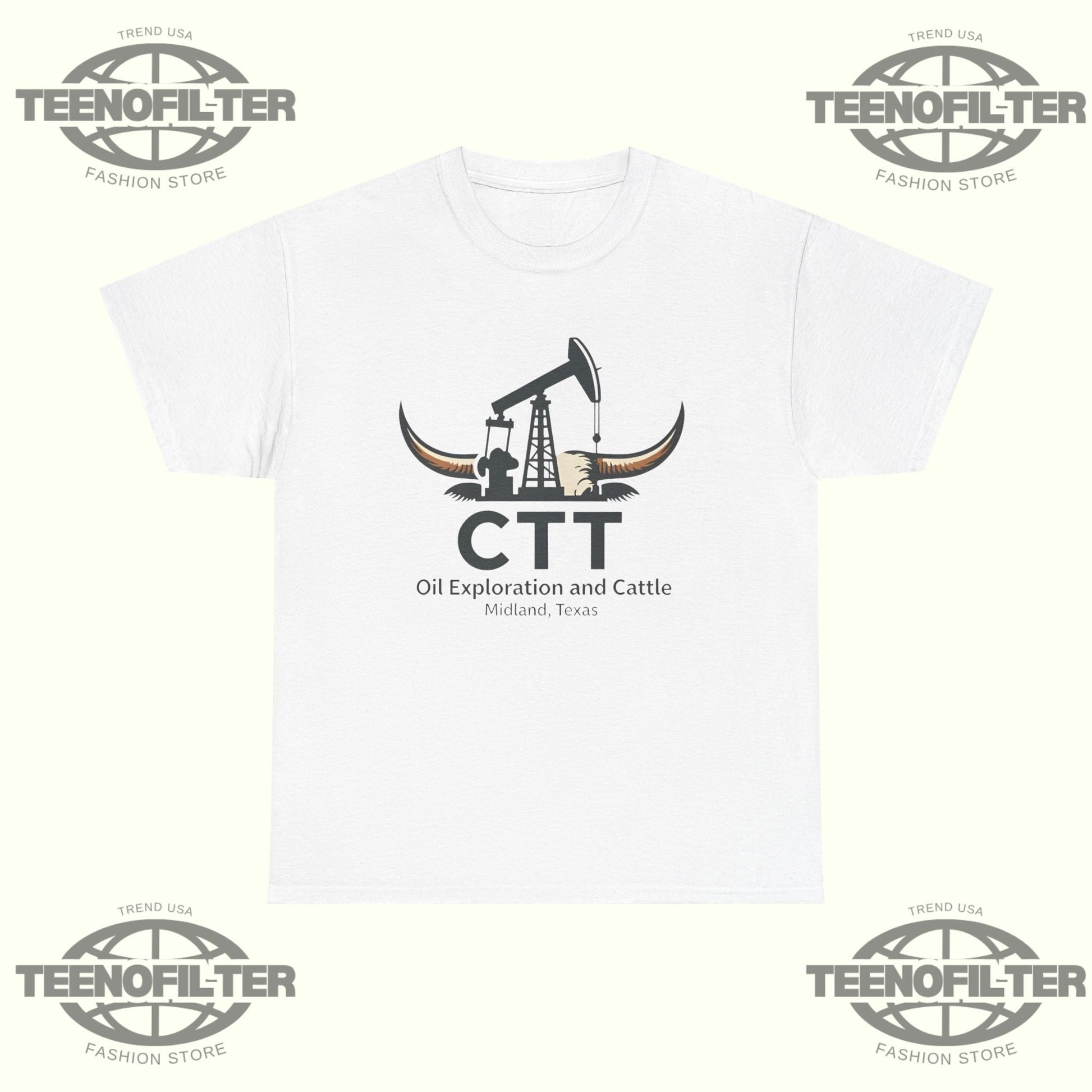Ctt Oil Exploration and Cattle Midland Texas T-Shirt - Tee No Filter