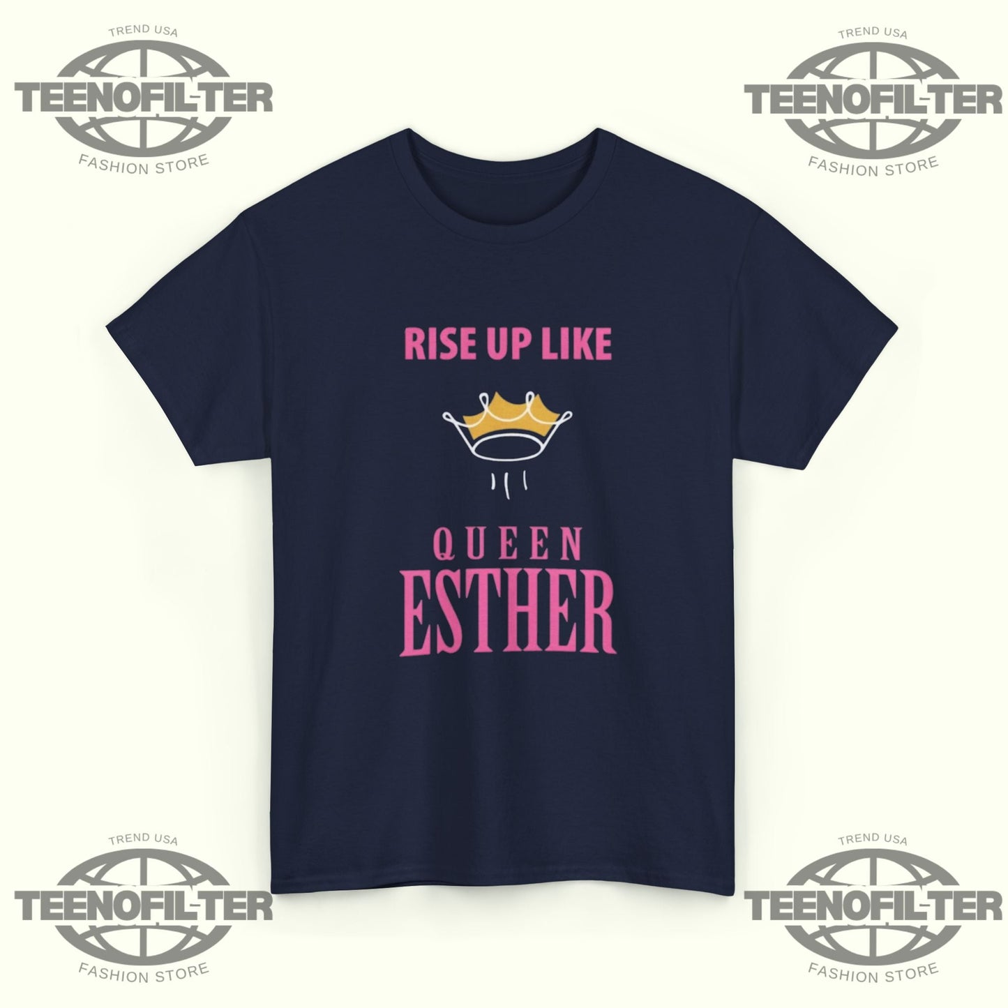Rise Up Like Queen Esther T-Shirt – Inspirational Christian Faith Tee Printify