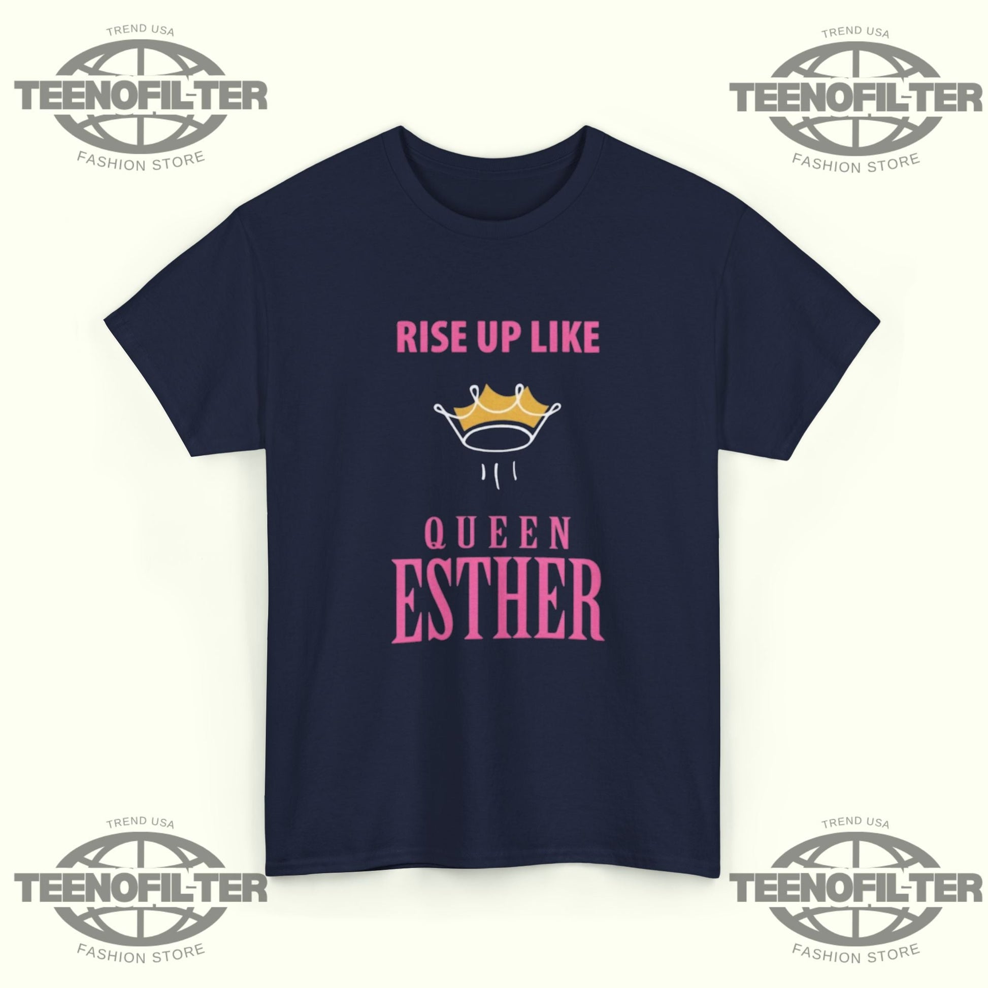 Rise Up Like Queen Esther T-Shirt – Inspirational Christian Faith Tee Printify