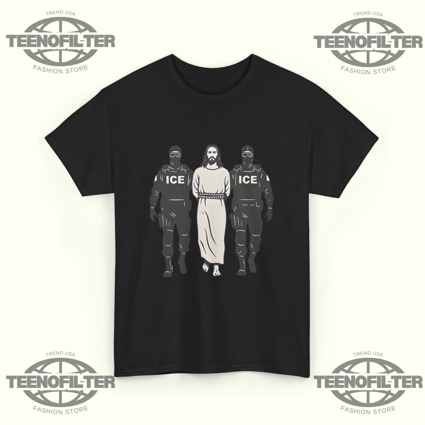 Anti-ICE Jesus Arrested T-shirt - Tee No Filter