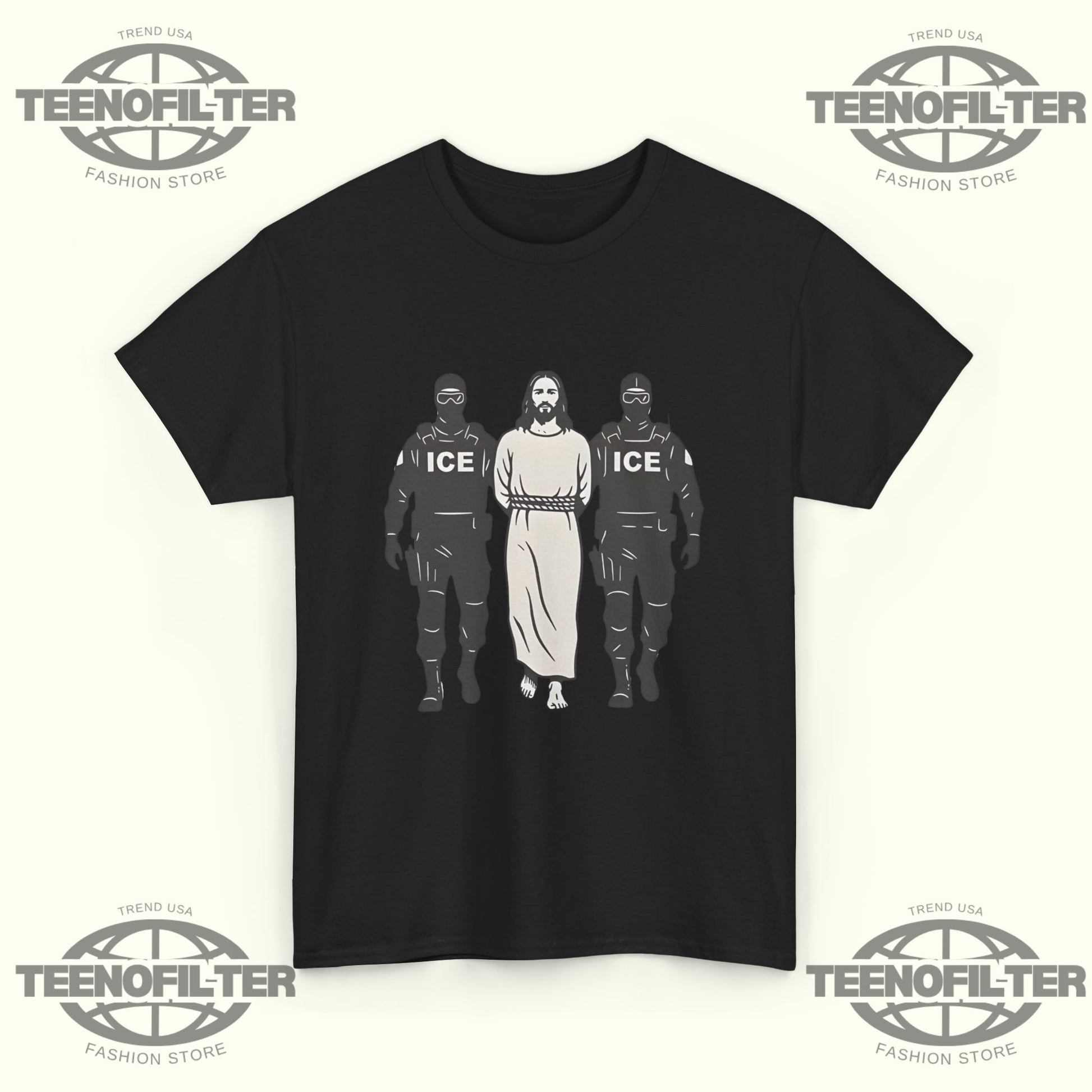 Anti-ICE Jesus Arrested T-shirt - Tee No Filter