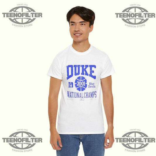Duke Blue Devils 2001 National Champions T-Shirt – Iconic NCAA Basketball Legacy Tee - Tee No Filter
