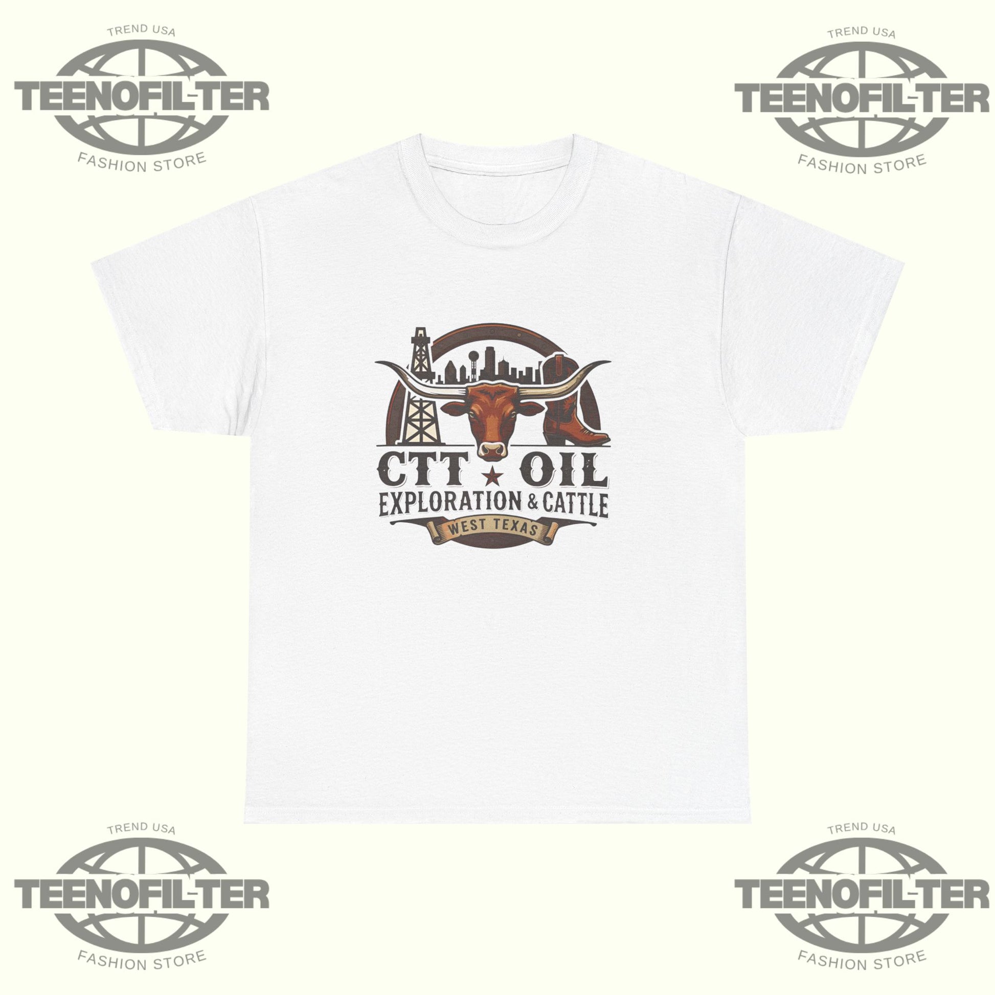 CTT Oil Exploration and Cattle T-Shirt - Tee No Filter