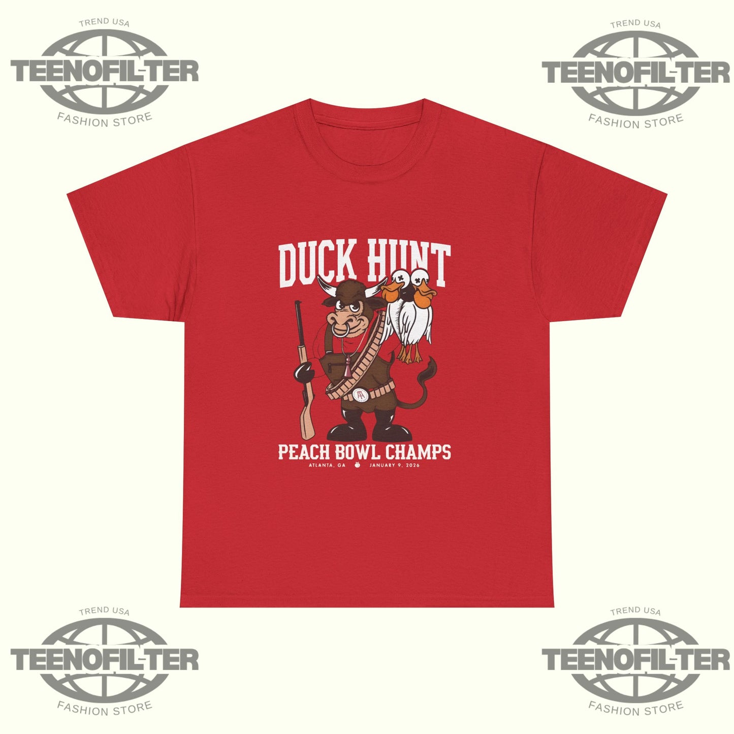 Duck Hunt Peach Bowl Champs T-Shirt – Viral Tee for College Football Fans & Duck Hunt Lovers - Tee No Filter
