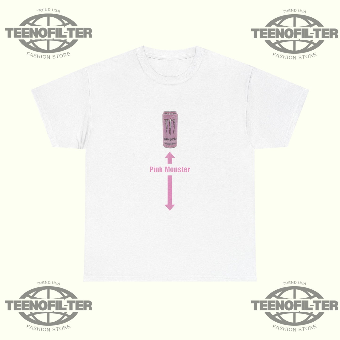 Pink Monster Energy Drink T-shirt - Tee No Filter