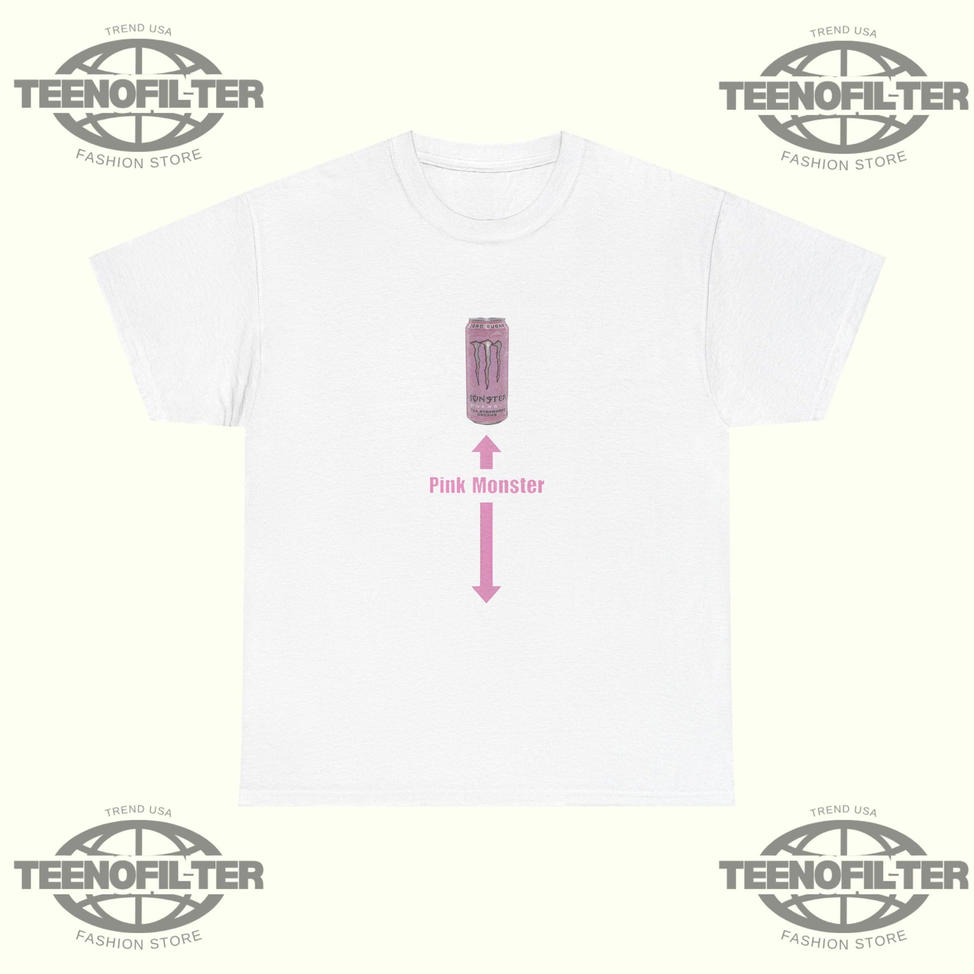 Pink Monster Energy Drink T-shirt - Tee No Filter