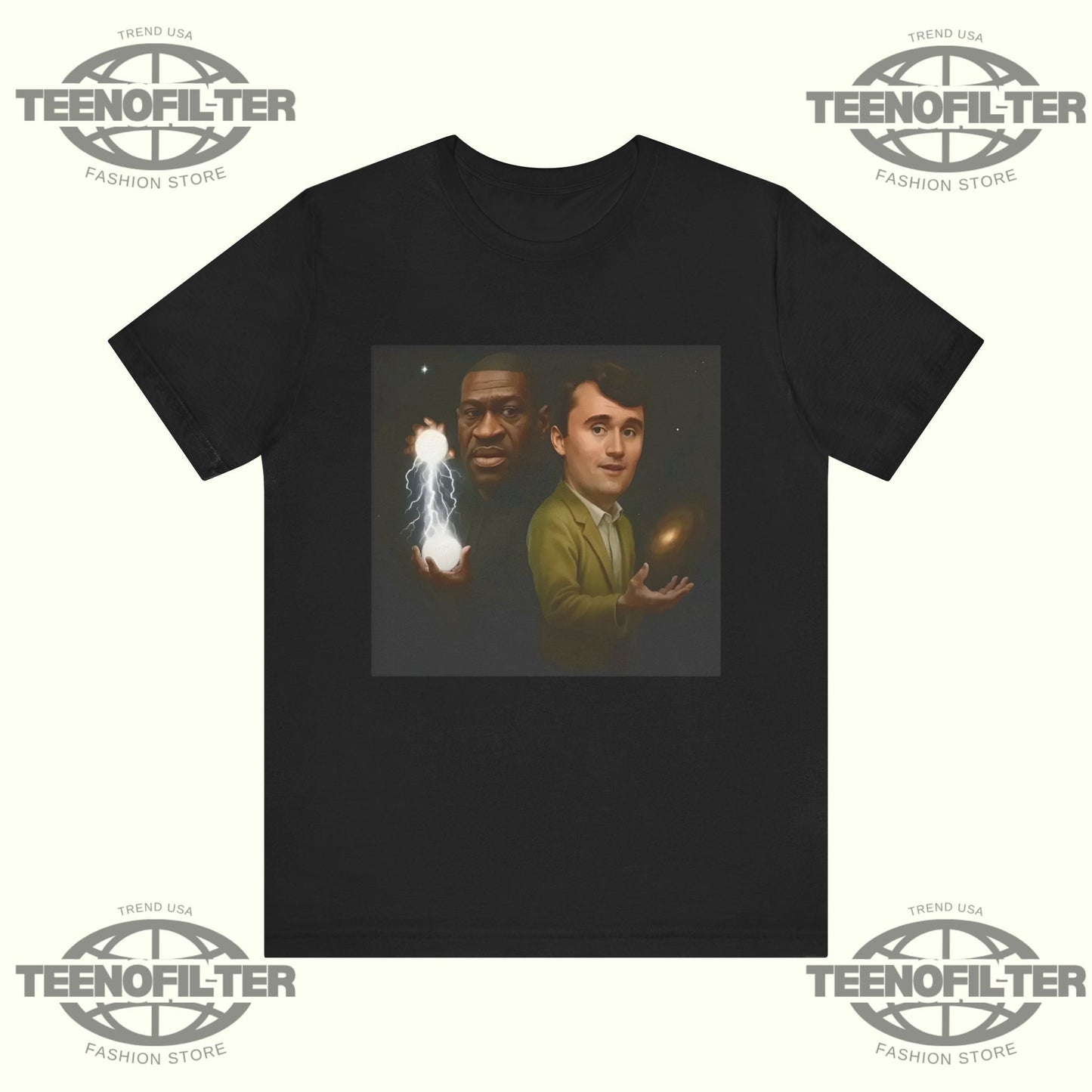 George Floyd And Charlie Kirk Wizard T-Shirt Printify