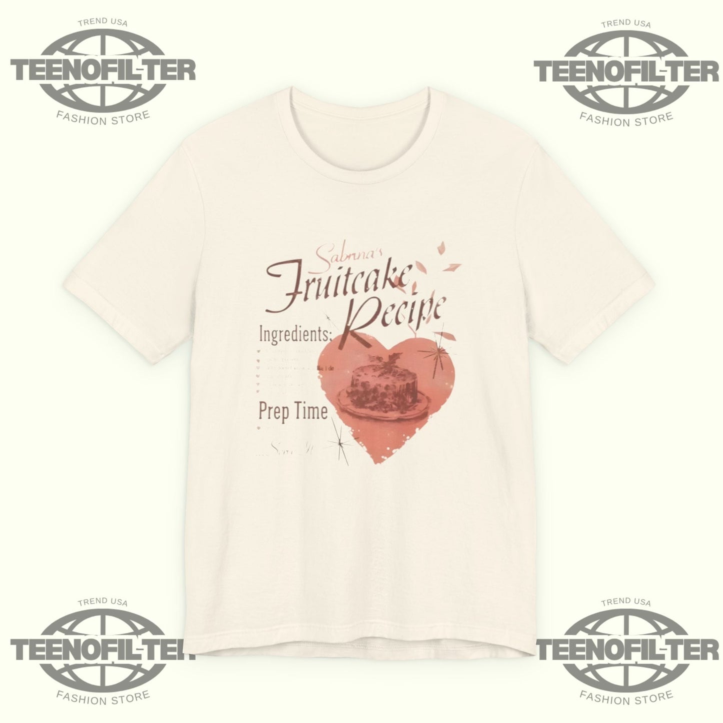 Sabrina Carpenter Fruitcake Recipe T-Shirt Printify