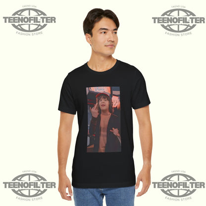 Dustin Henderson Stranger Things Middle Finger T-Shirt Printify