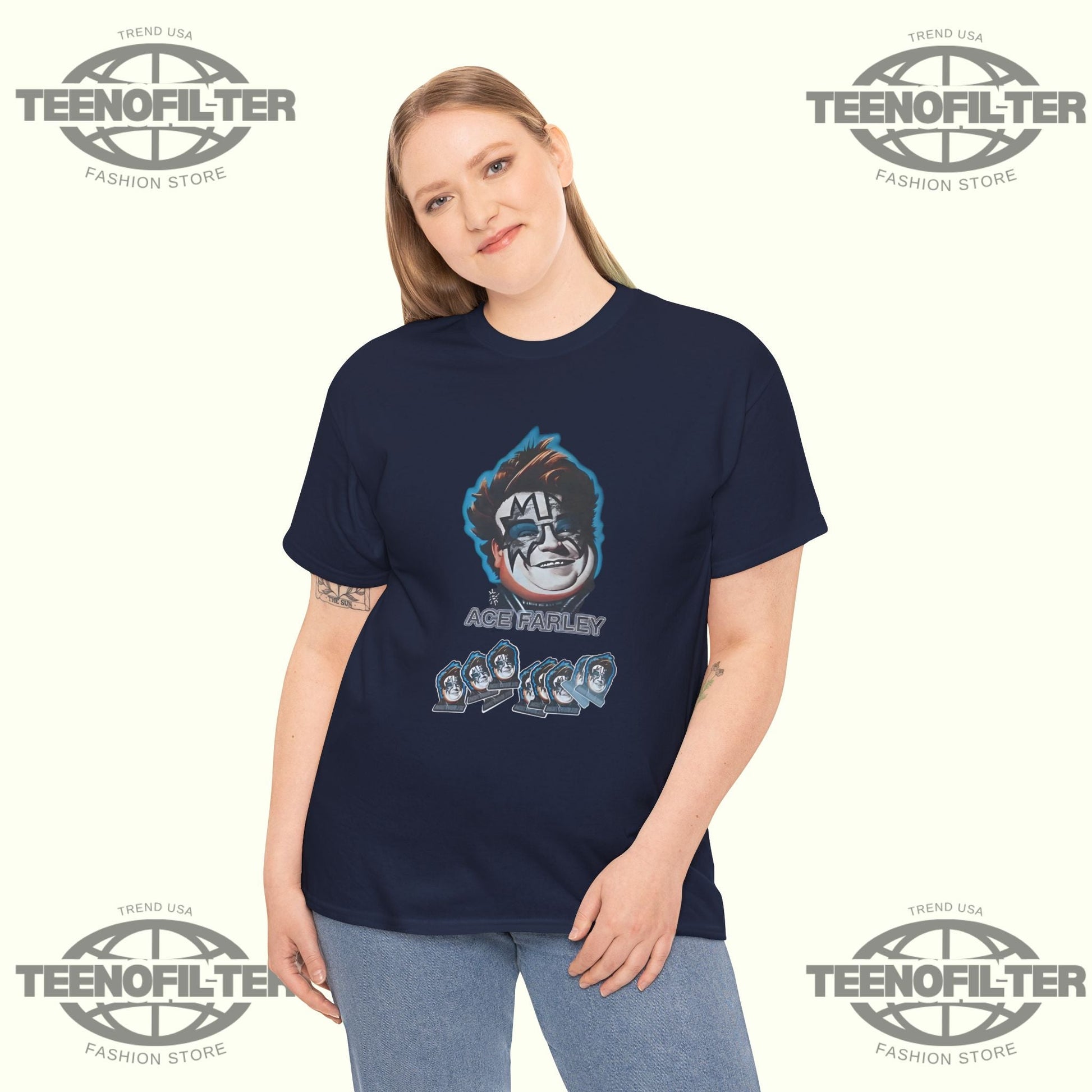 Funny Fat Ace Frehley KISS Legend T-Shirt – Tee for Rock Fans Who Love Iconic Guitar Gods Printify