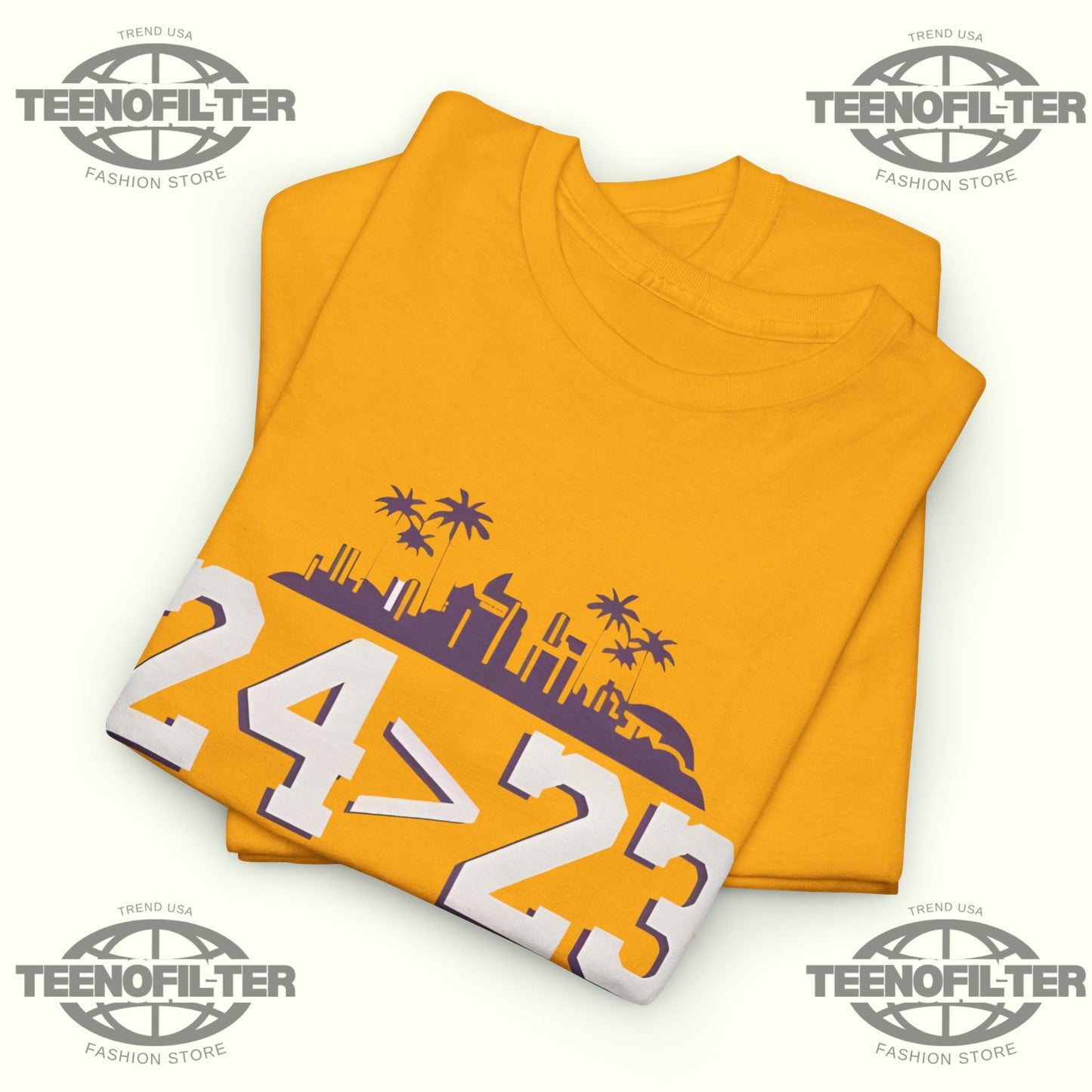 Los Angeles Lakers 24 Over 23 T-Shirt Printify