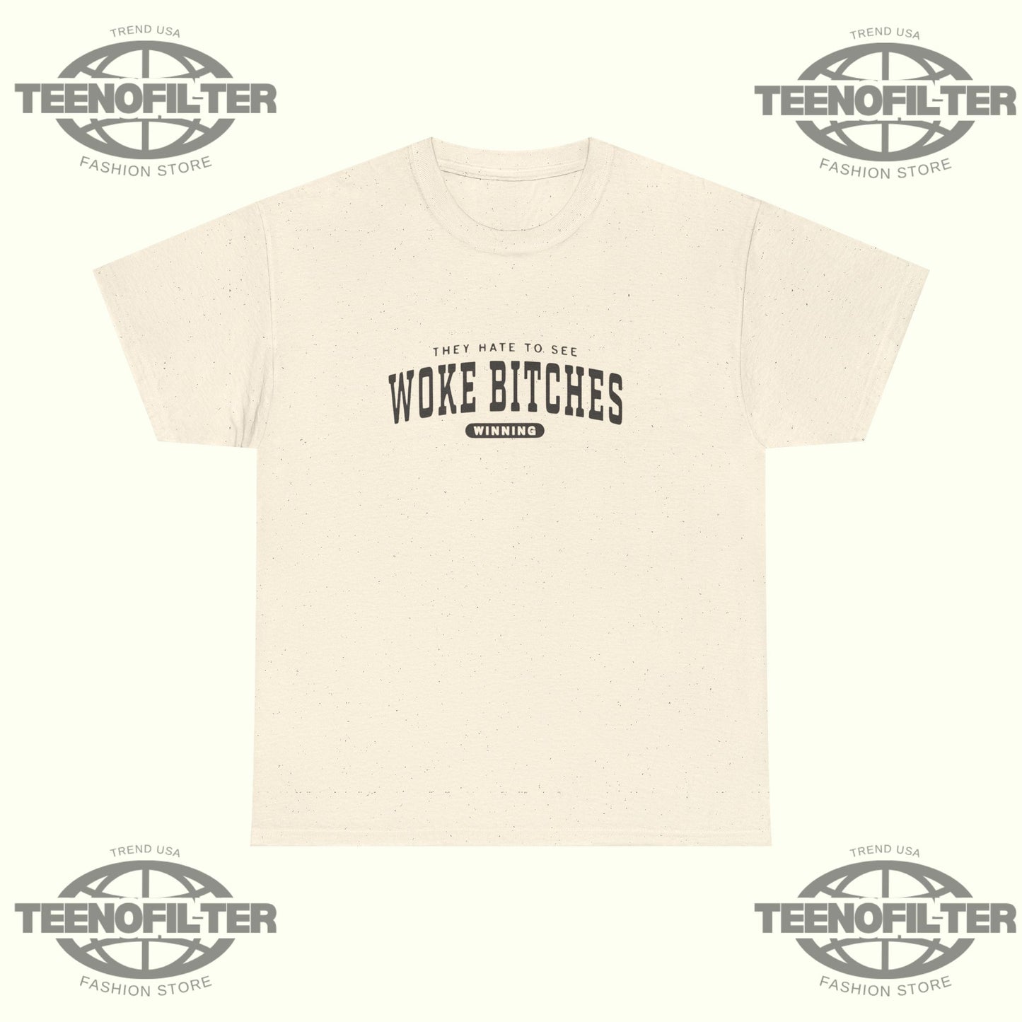 Woke Bitches Ringer T-Shirt - Tee No Filter
